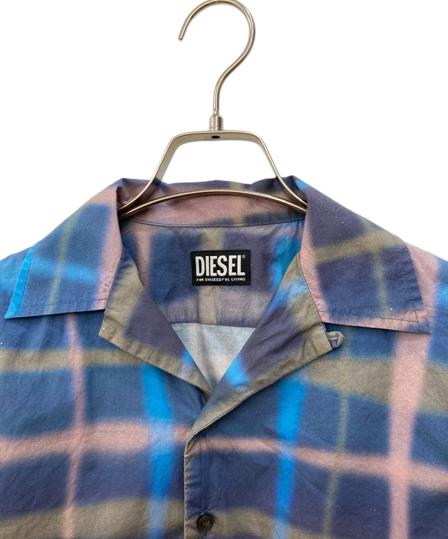 DIESEL ディーゼル カジュアルシャツ S 青 【古着】【中古】【送料無料】 DIESEL - DIESEL ディーゼル カジュアルシャツ S 青 【古着】【中古