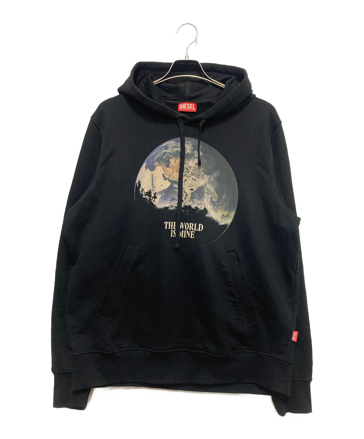 中古・古着通販】DIESEL (ディーゼル) プリントパーカー ブラック 