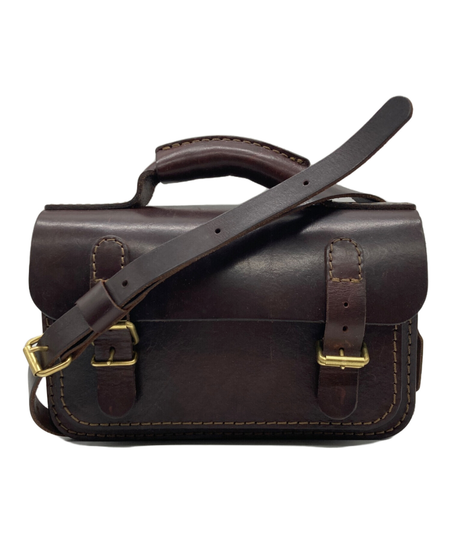 HERZ サッチェルバッグ 中古・古着通販】Herz (ヘルツ) 2wayサッチェルバッグ ブラウン