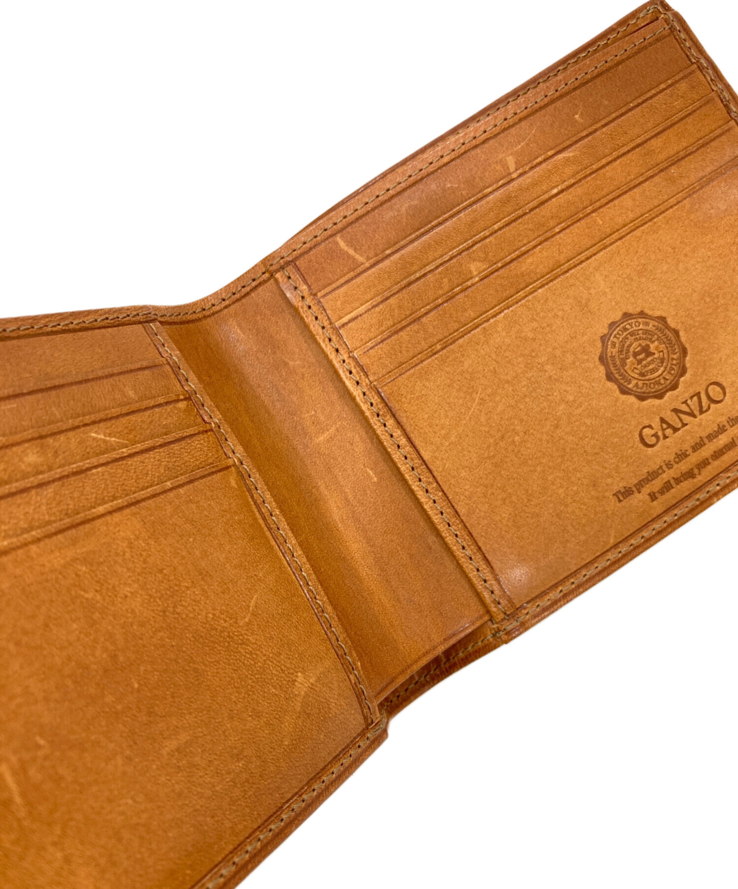 中古・古着通販】GANZO (ガンゾ) 2つ折り財布 ブラウン｜ブランド