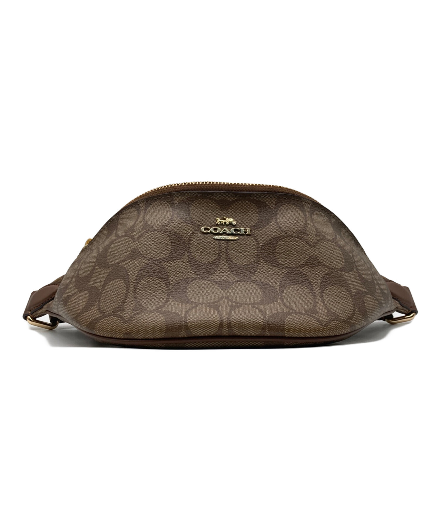 中古・古着通販】COACH (コーチ) シグネチャーウエストバッグ ブラウン