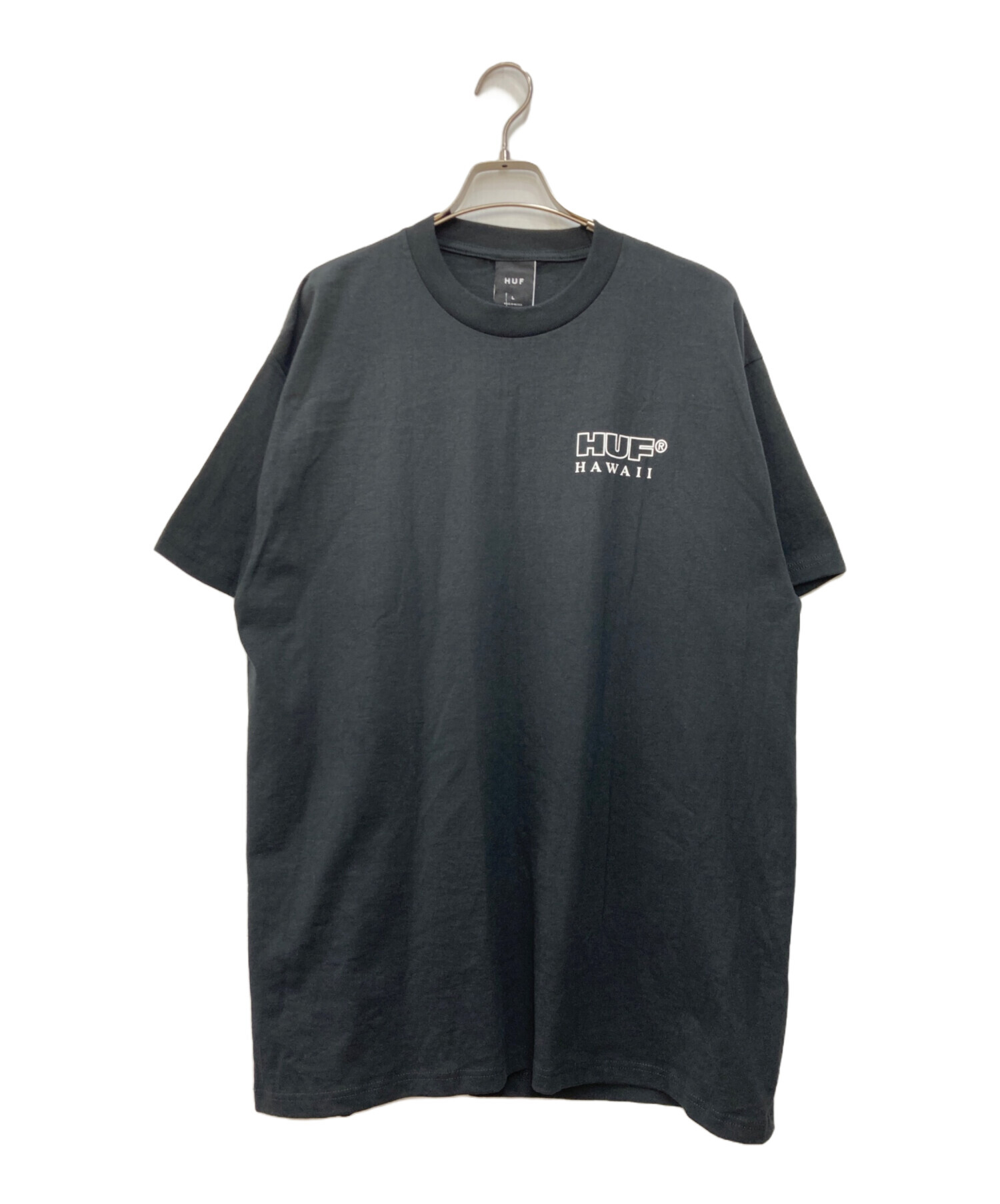 中古・古着通販】HUF (ハフ) プリントTシャツ ブラック サイズ:L 未 