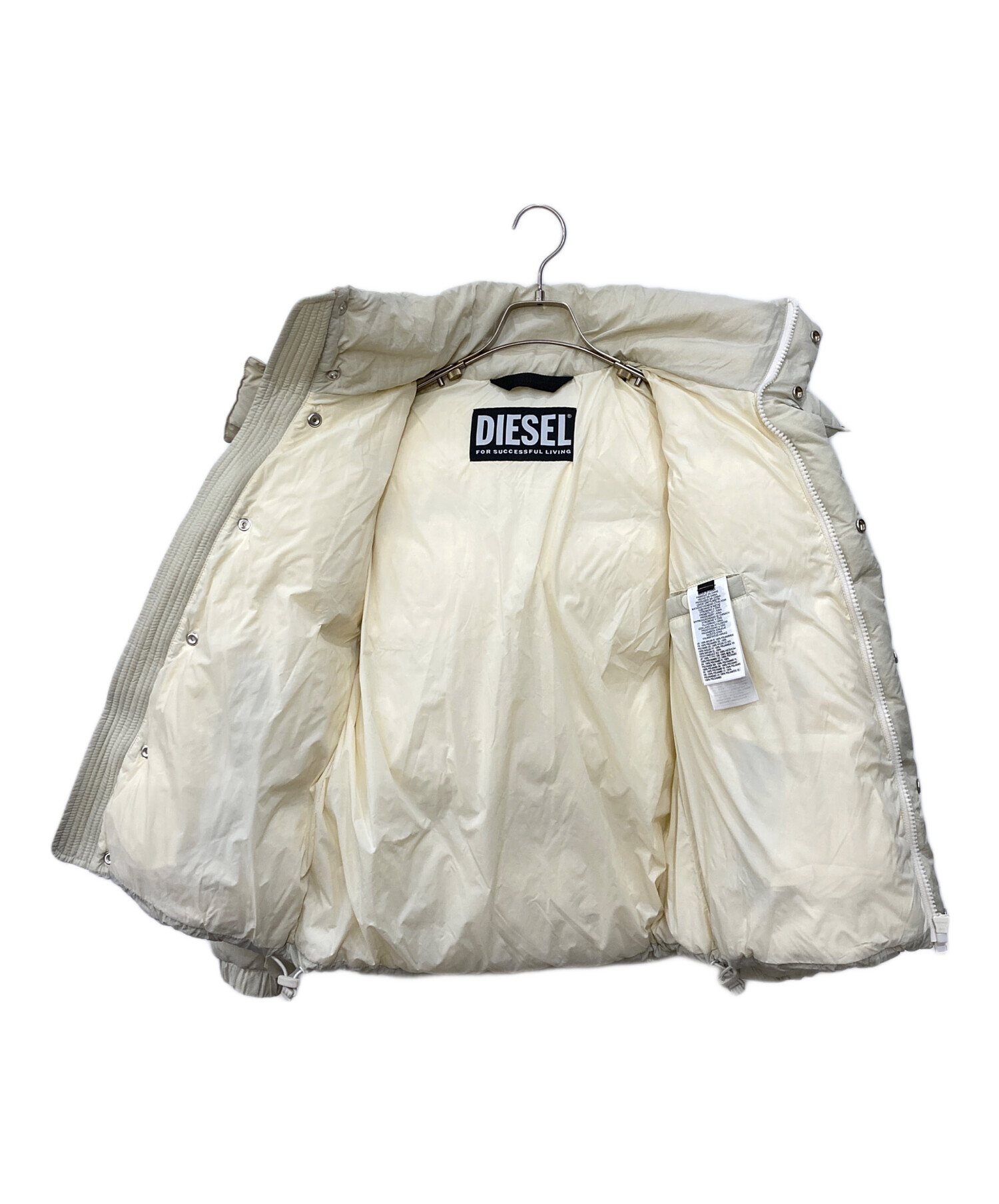 中古・古着通販】DIESEL (ディーゼル) ダウンジャケット ホワイト 