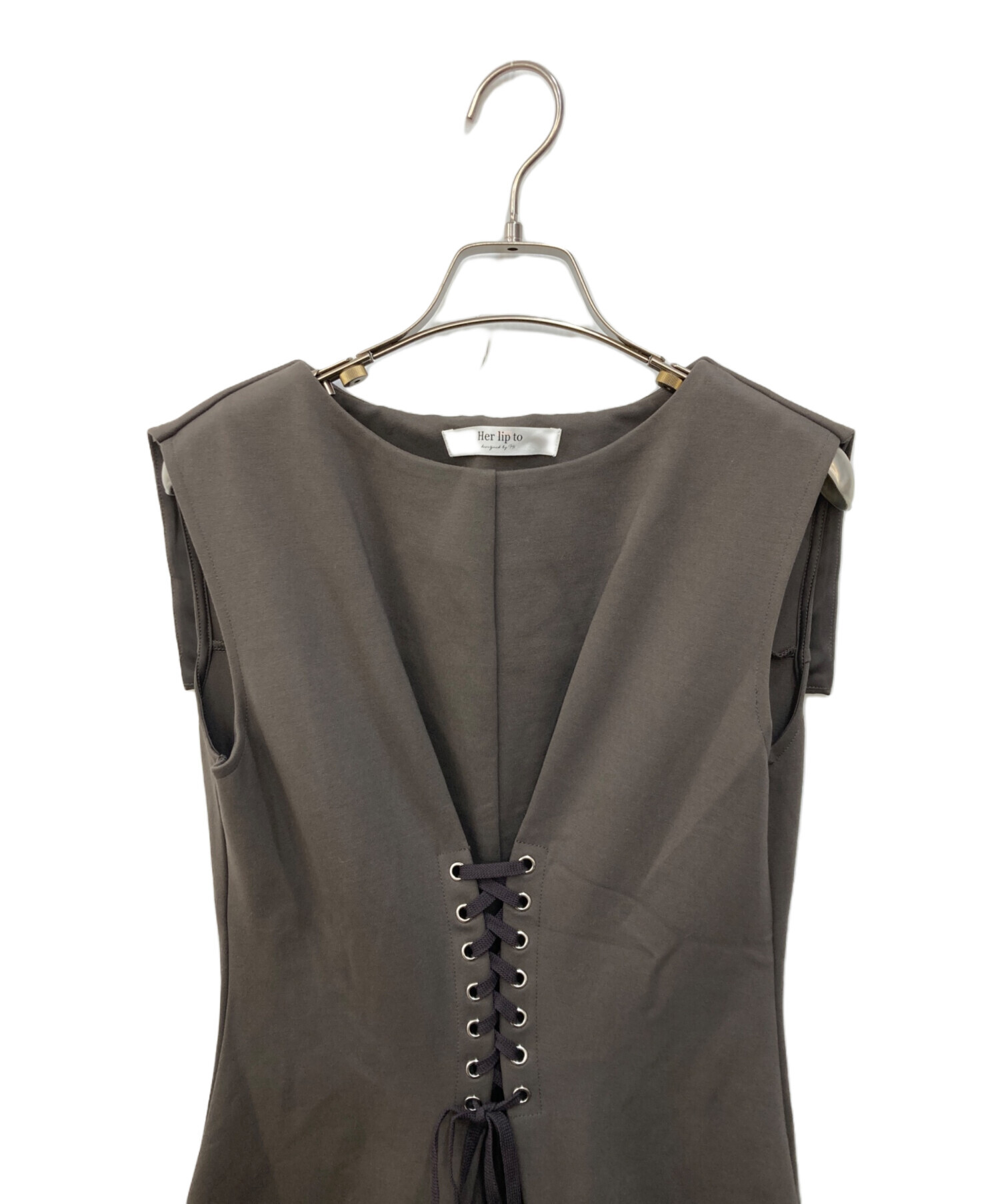 中古・古着通販】Her lip to (ハーリップトゥ) Front Lace-Up Midi 