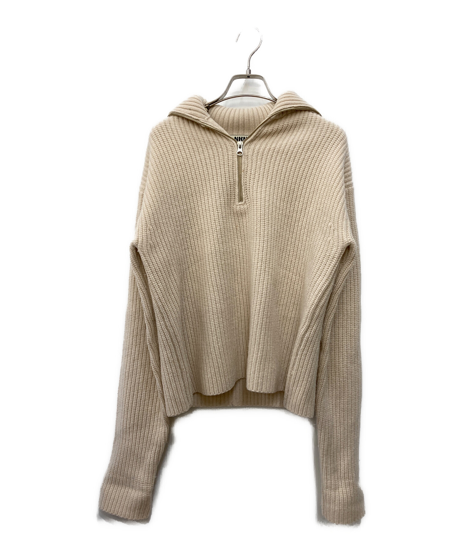 nknit ハーフジップニット 中古・古着通販】NKNIT (ンニット) ハーフジップニット ベージュ