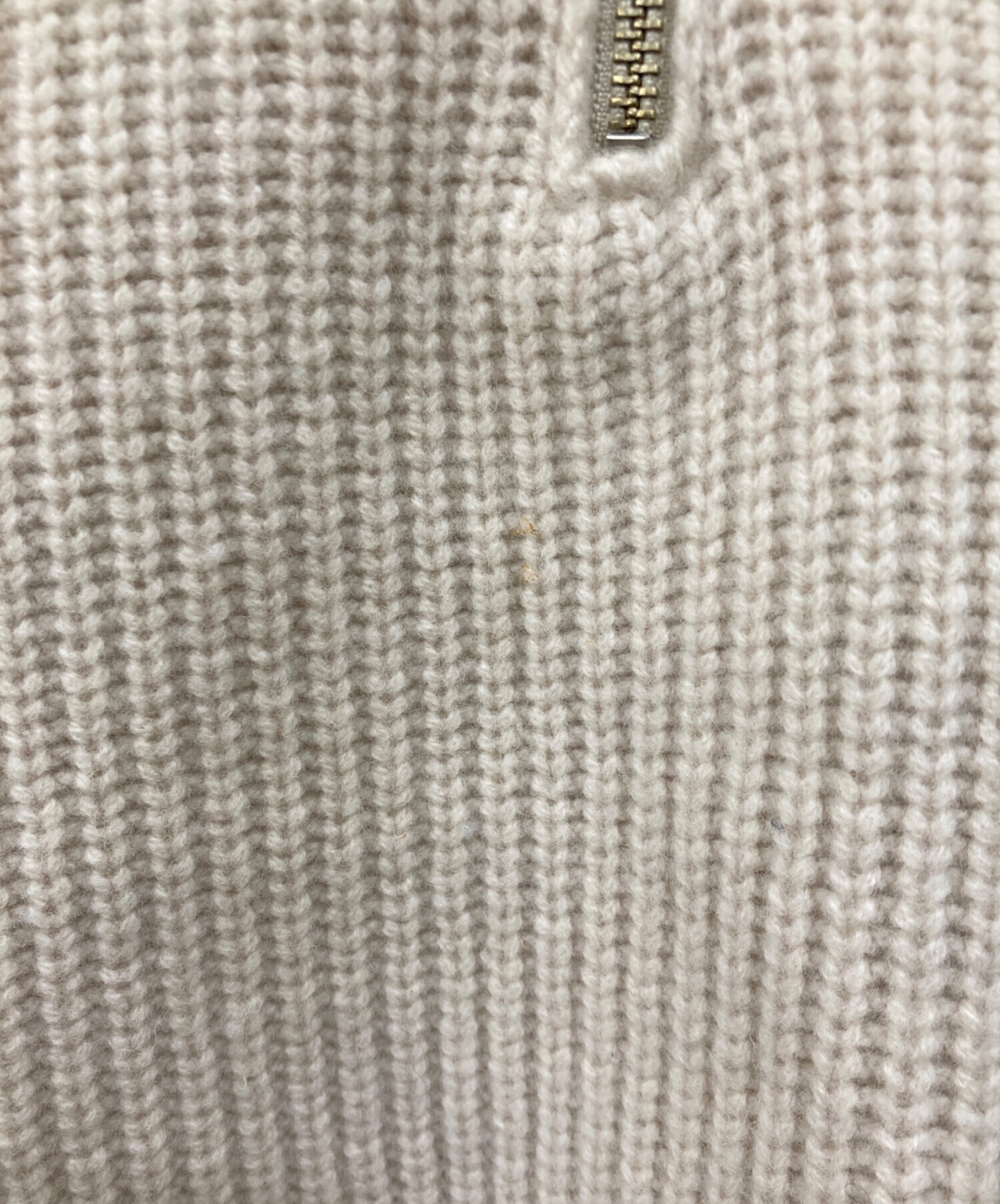 nknit ハーフジップニット 中古・古着通販】NKNIT (ンニット) ハーフジップニット ベージュ