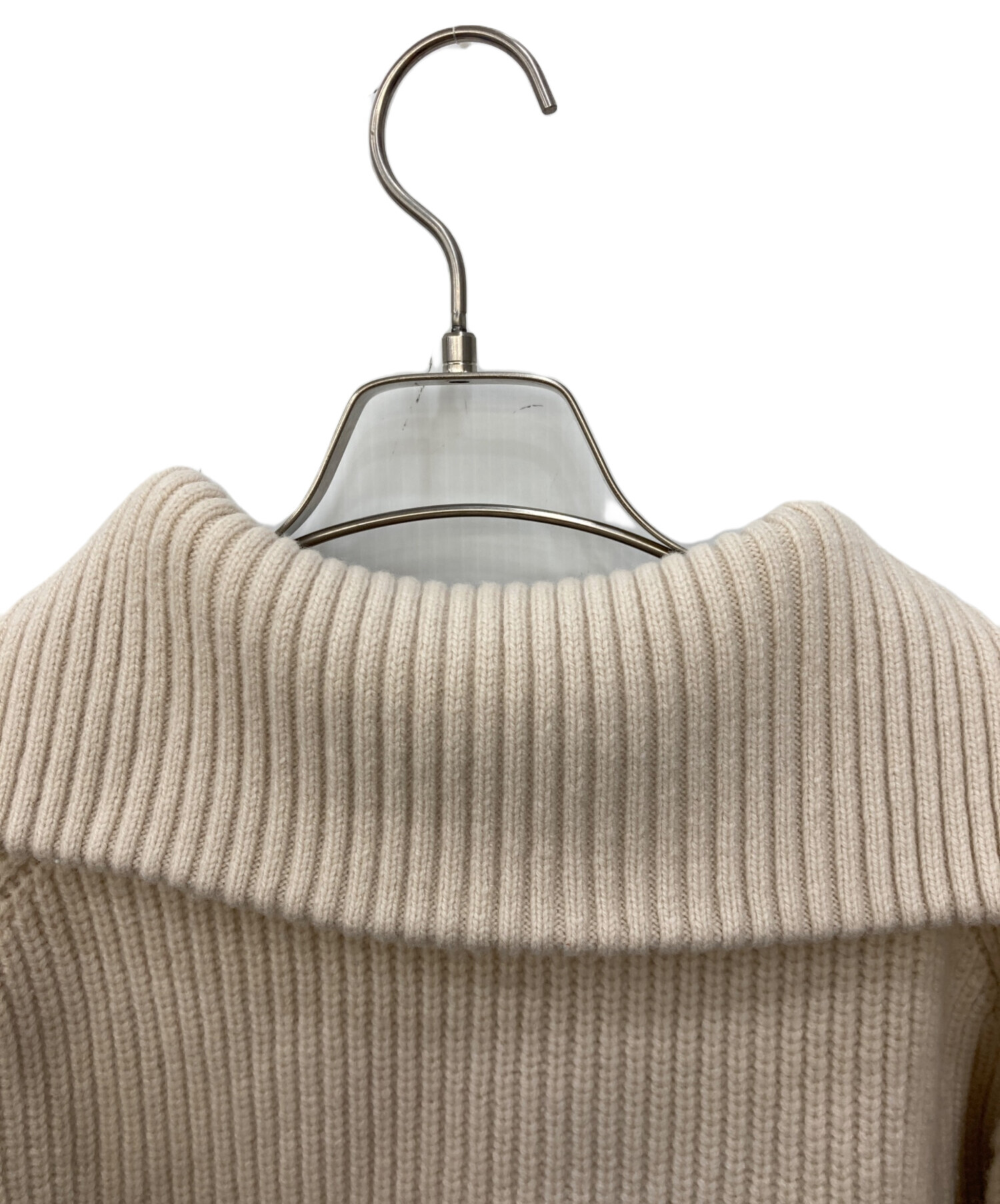 中古・古着通販】NKNIT (ンニット) ハーフジップニット ベージュ 中古・古着通販】NKNIT (ンニット) ハーフジップニット ベージュ