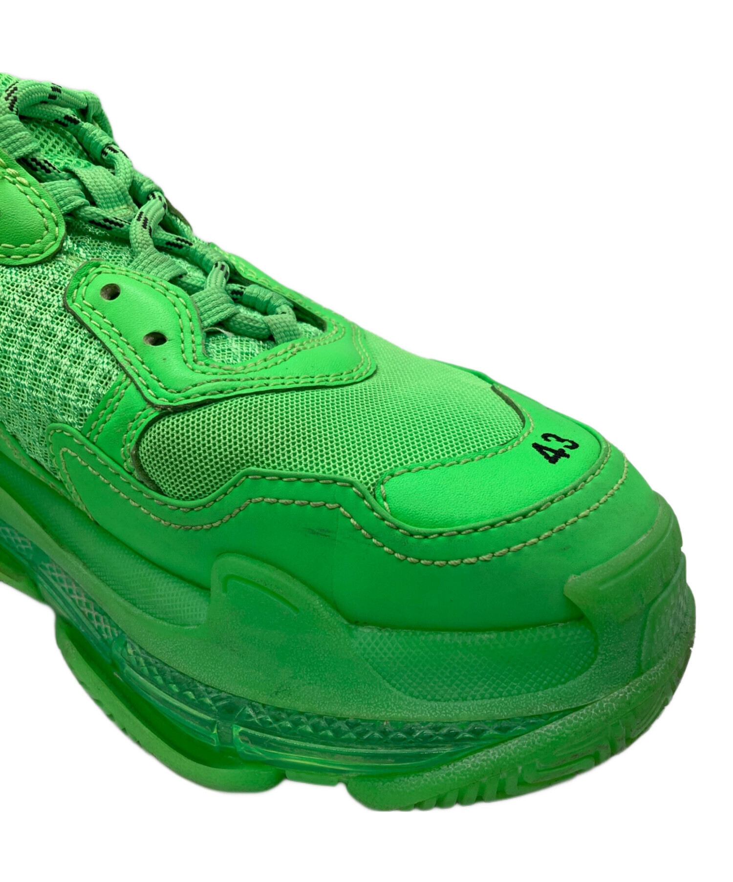 バレンシアガ BALENCIAGA スニーカー トリプルS メッシュ 541624 グリーン 中古・古着通販】BALENCIAGA (バレンシアガ) TRIPLE Sスニーカー
