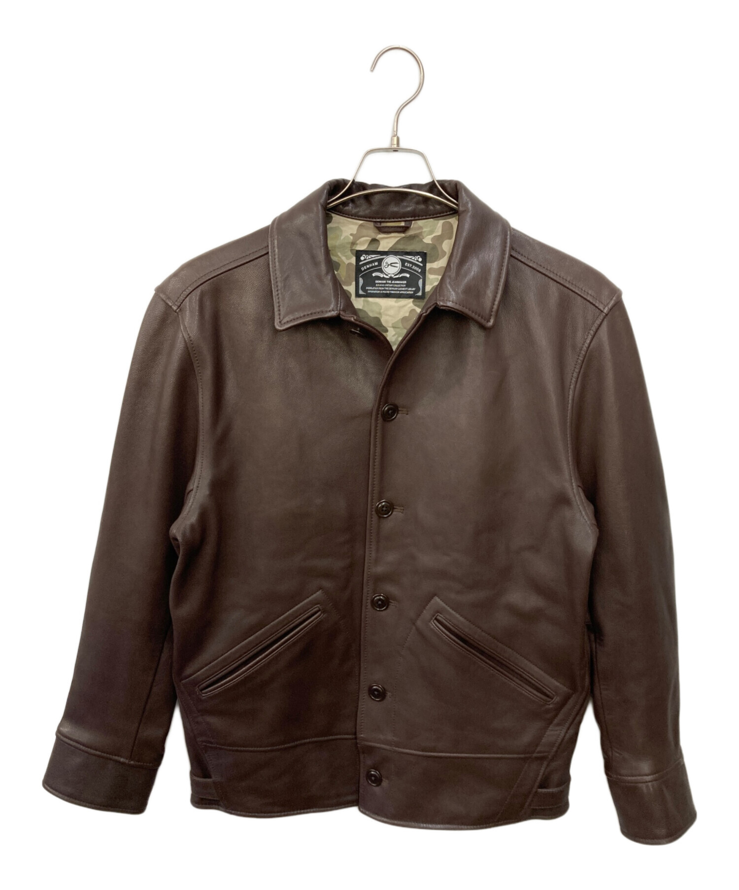 DENHAM ブラウンレザージャケット