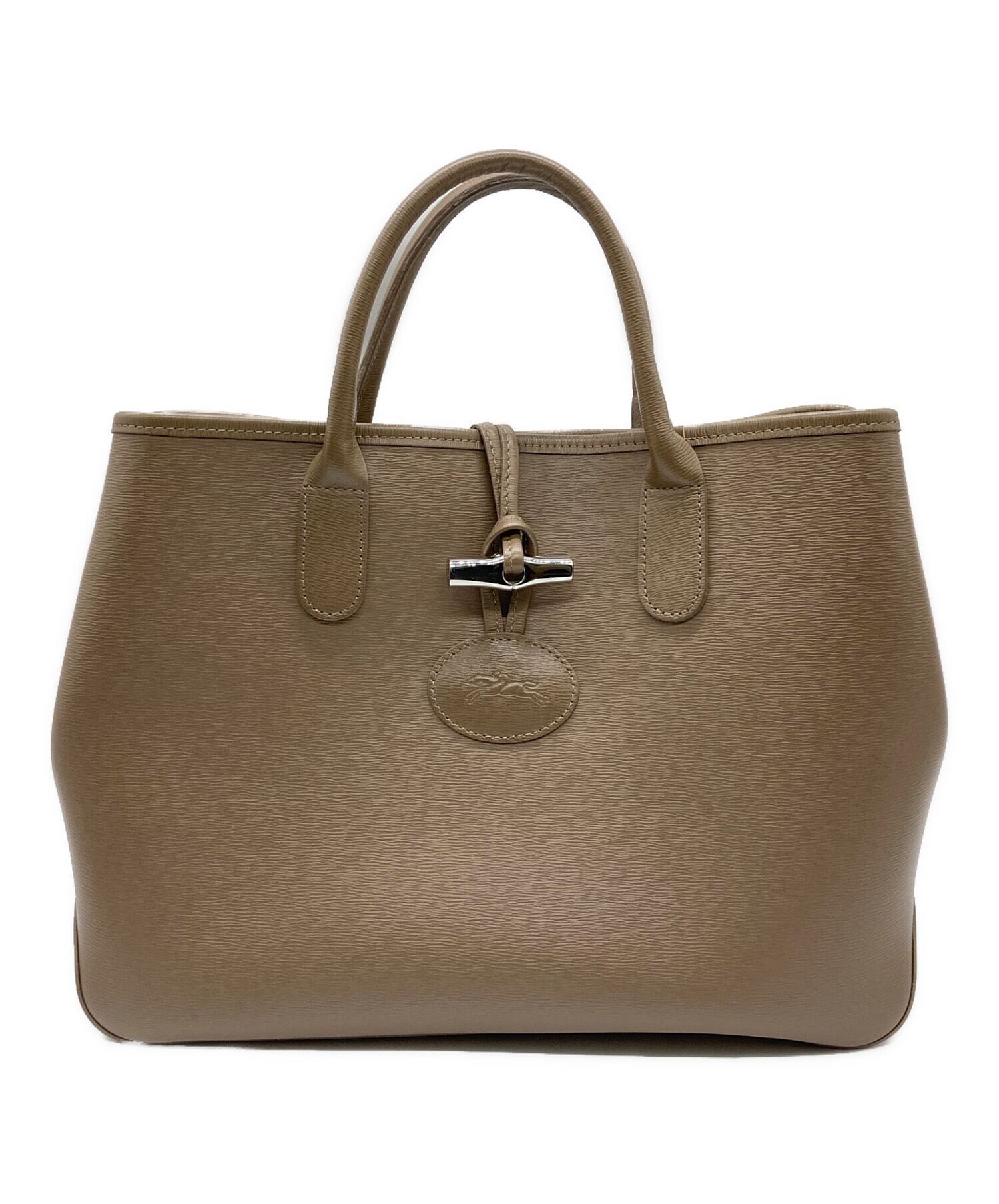 ロンシャン Longchamp ロゾ トートバッグ グレー レザー（LONGCHAMP 