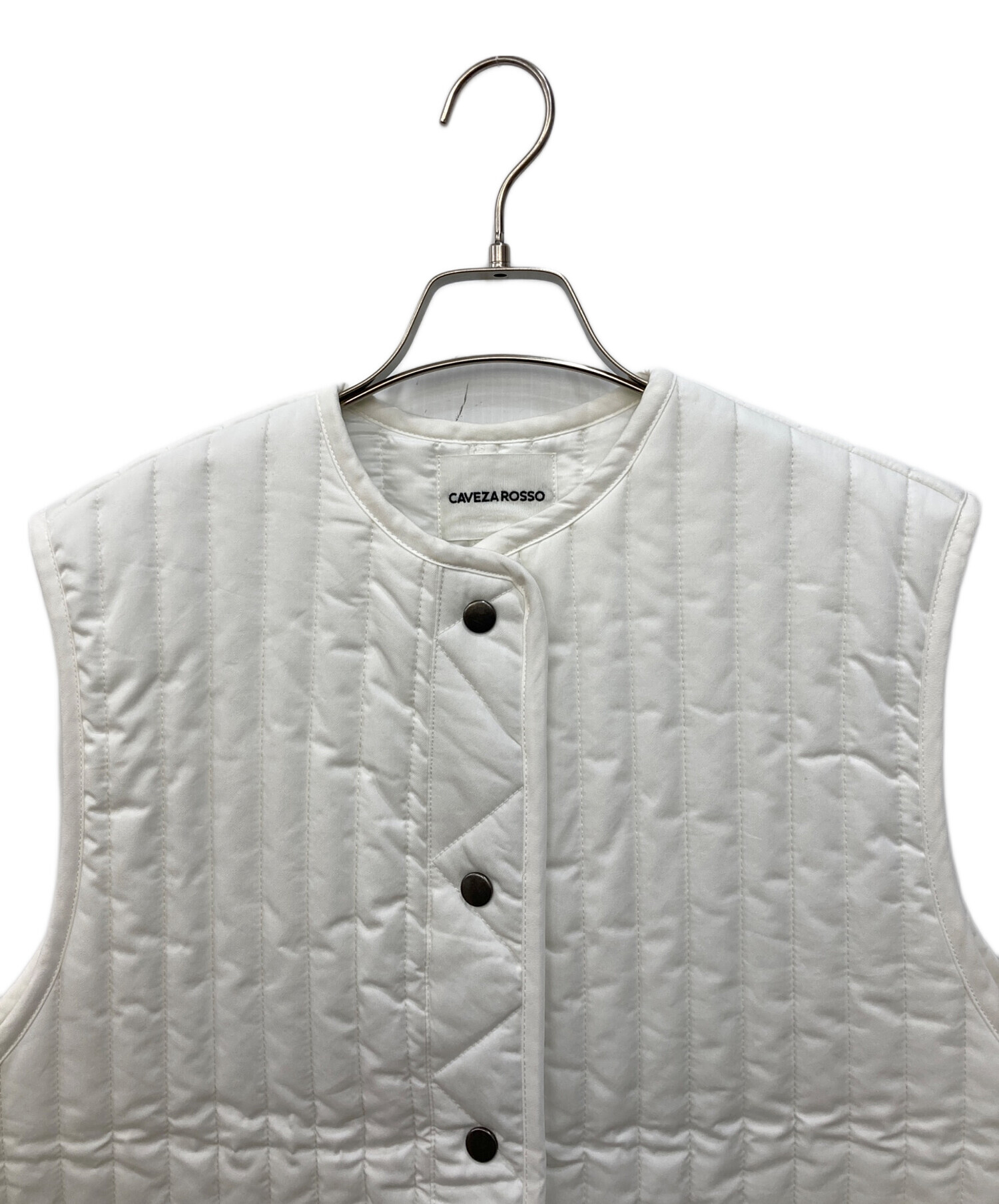 cavezarosso ストライプキルティングベスト カベサロッソ】ストライプキルティングベスト ネイビー