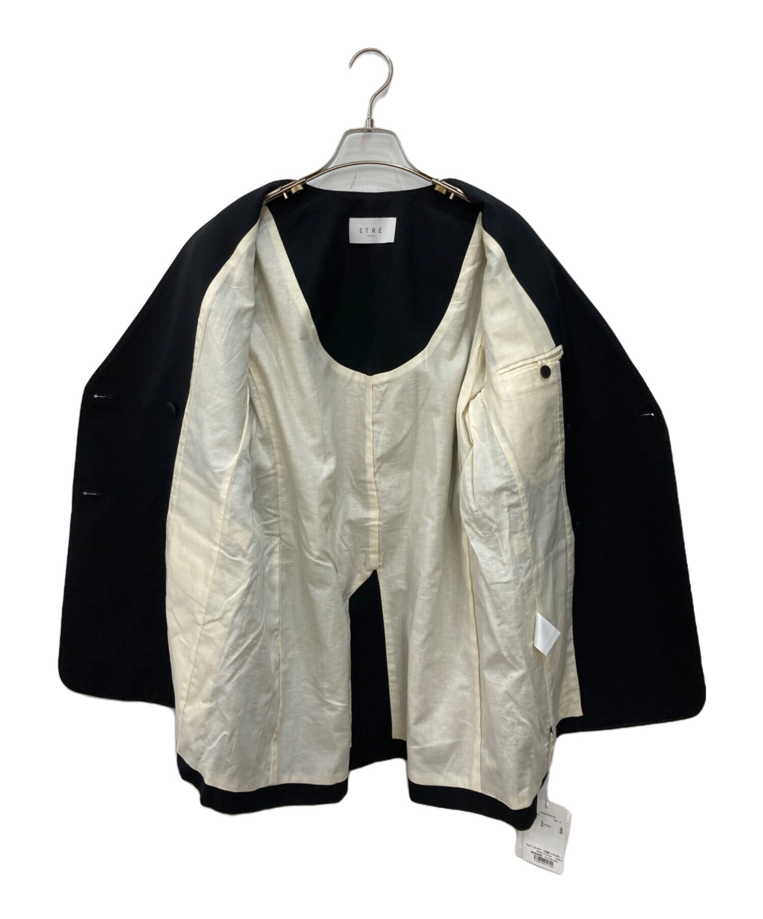 中古・古着通販】ETRE TOKYO (エトレトウキョウ) ノーカラーダブル