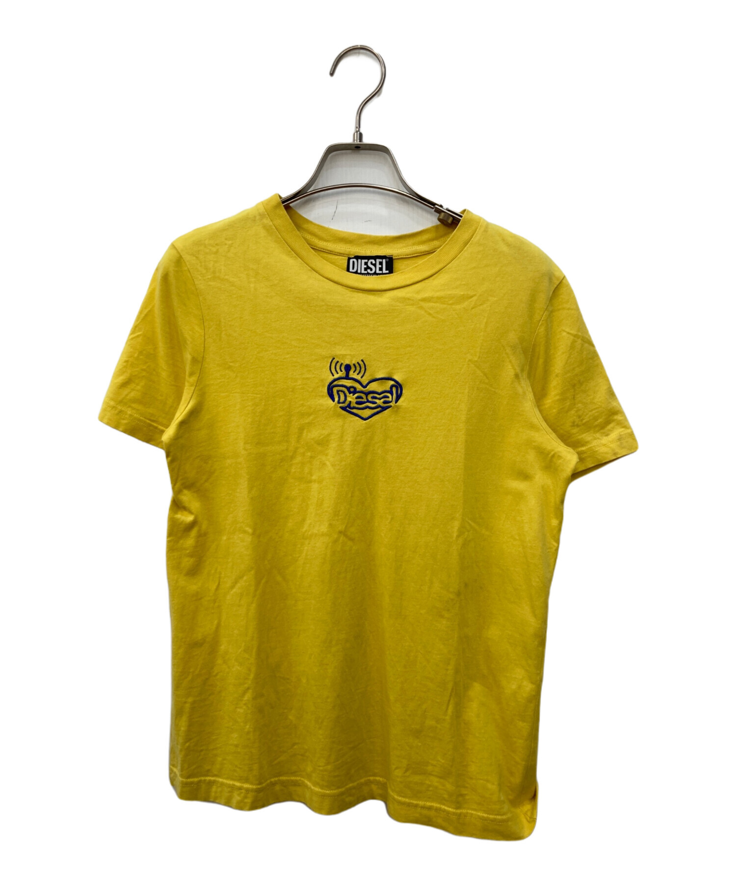 中古・古着通販】DIESEL (ディーゼル) 刺繍Tシャツ イエロー サイズ:S 
