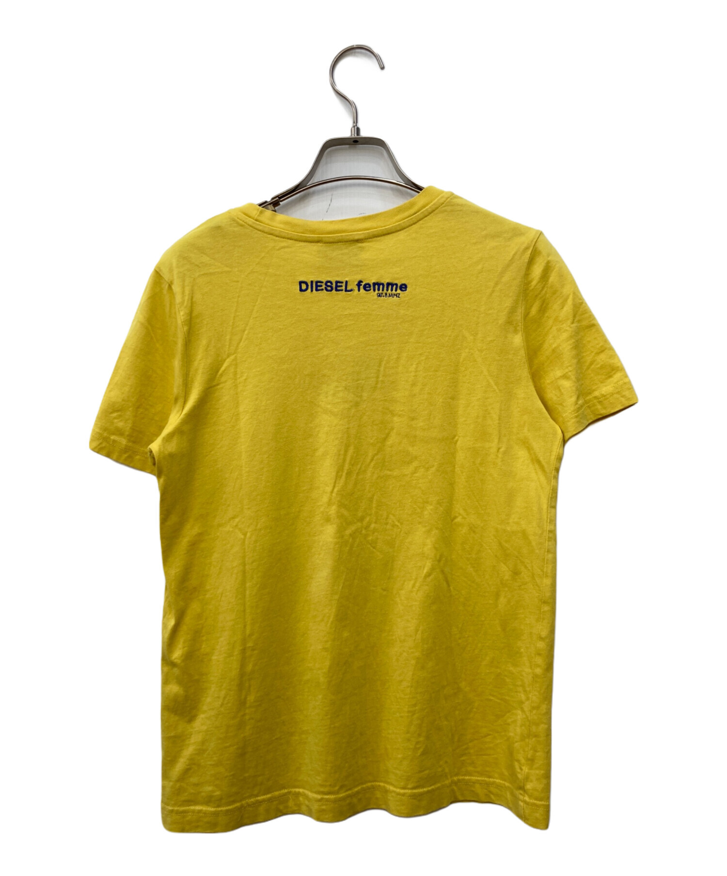 中古・古着通販】DIESEL (ディーゼル) 刺繍Tシャツ イエロー サイズ:S 