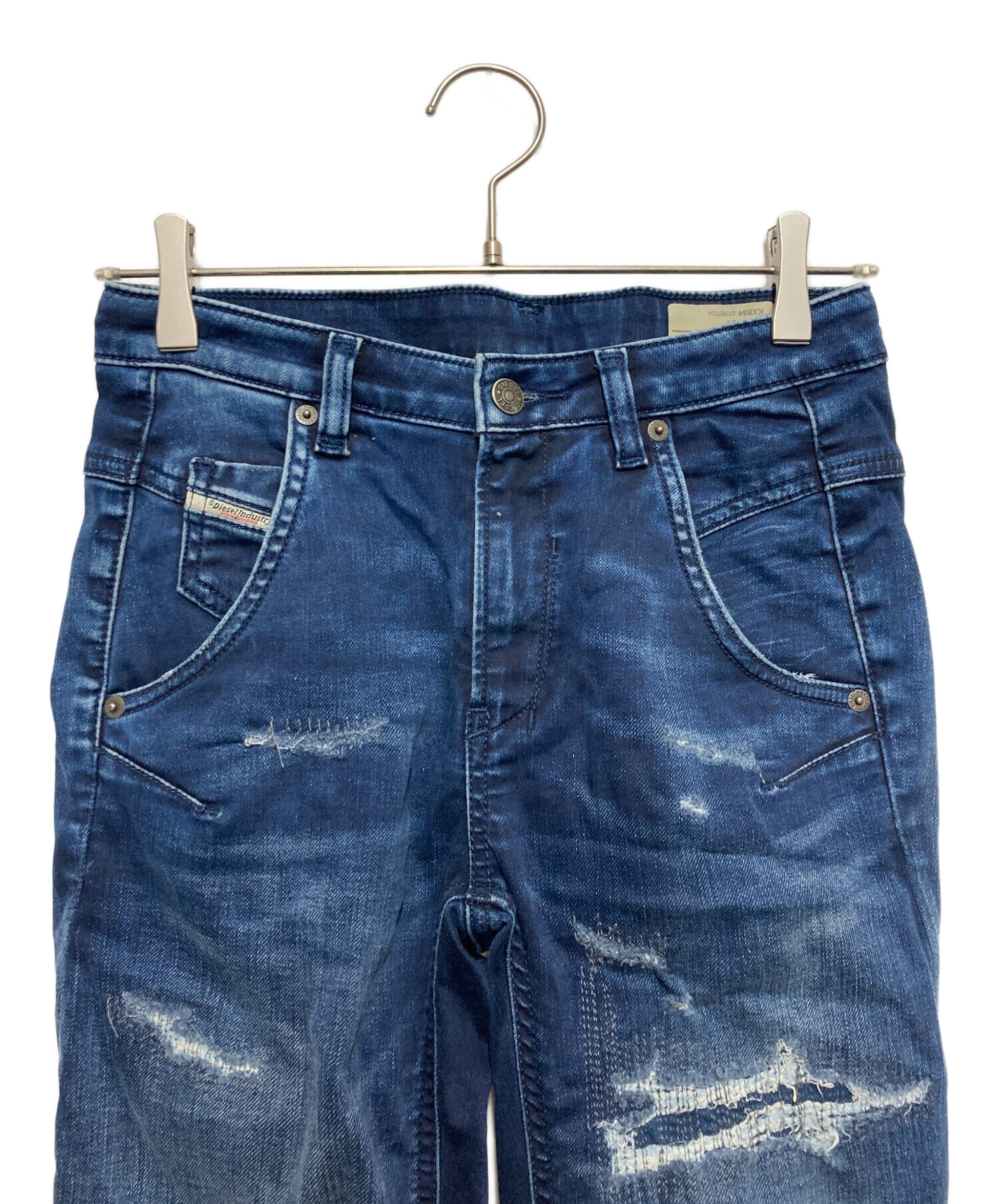 中古・古着通販】DIESEL (ディーゼル) ジョグダメージ加工デニムパンツ 