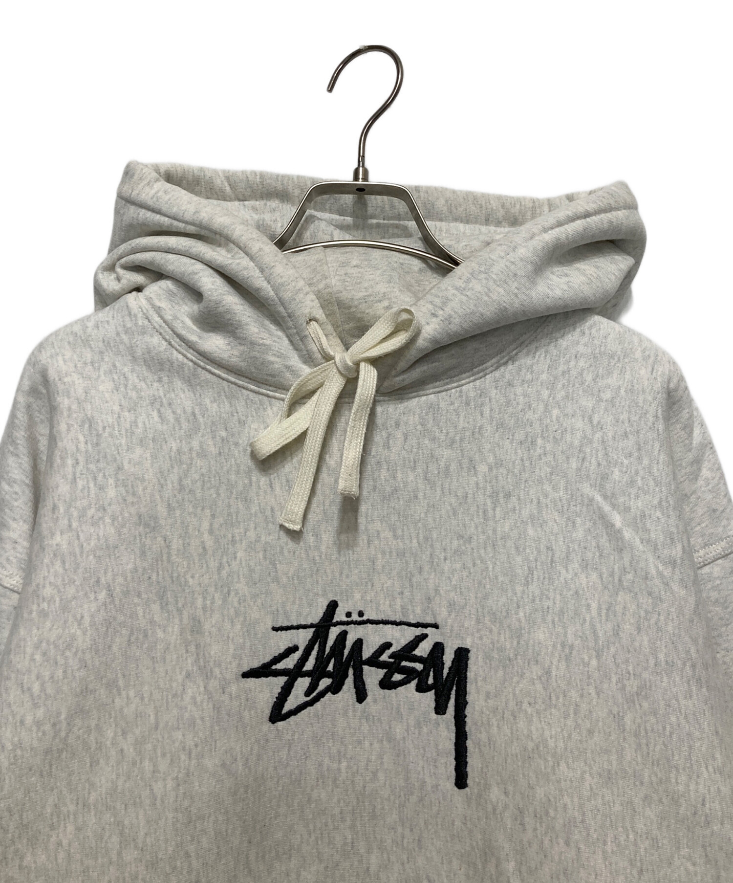 中古・古着通販】stussy (ステューシー) STOCK APPLIQUE HOODIE グレー 