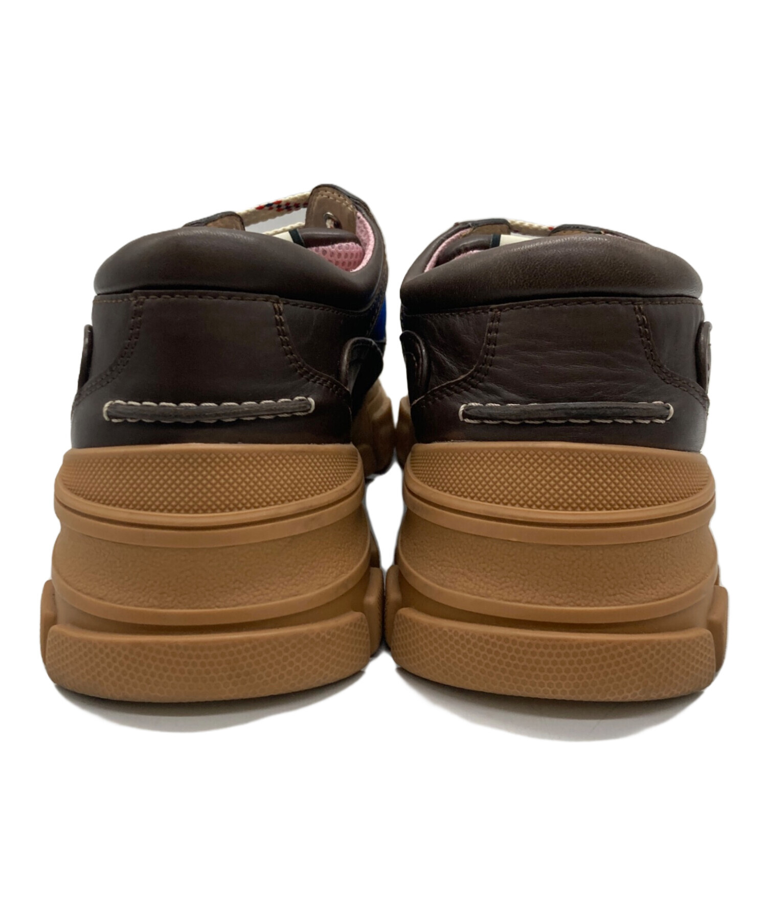 中古・古着通販】GUCCI (グッチ) BOATREK SNEAKER LEATHER ブラウン 