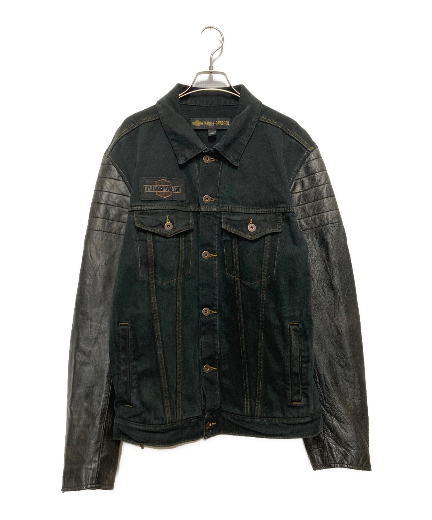 ハーレーダビットソンGジャン　袖皮 中古・古着通販】HARLEY-DAVIDSON (ハーレーダビッドソン) 袖レザー