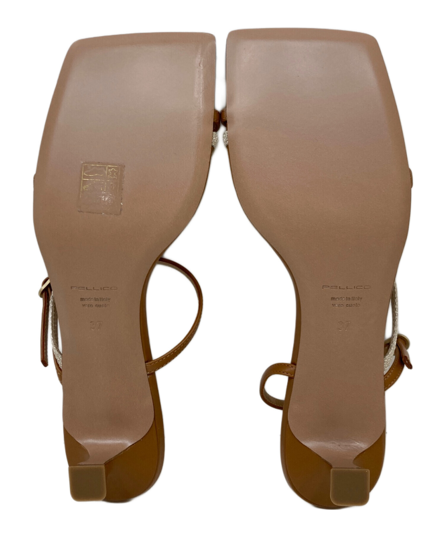 【お値下げ】PELLECO ペリーコ ストラップサンダル　36.5 中古・古着通販】PELLICO (ペリーコ) ストラップサンダル ブラウン
