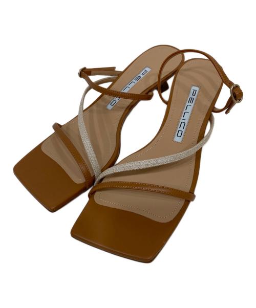 【お値下げ】PELLECO ペリーコ ストラップサンダル　36.5 中古・古着通販】PELLICO (ペリーコ) ストラップサンダル ブラウン