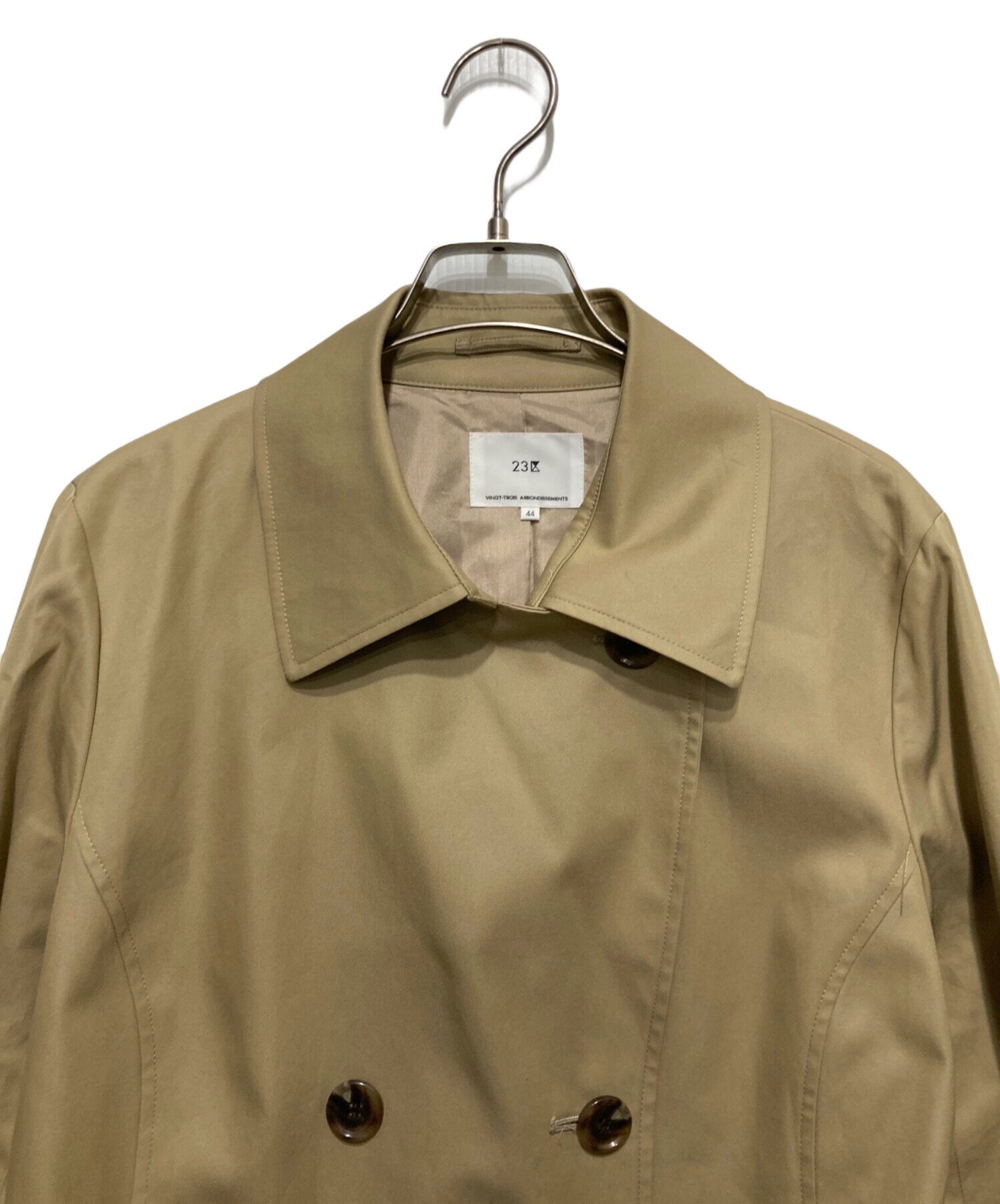 タグ付き23区 ニジュウサンク トレンチコート 大きいサイズ:40 ベージュ ニジュウサンクオオキイサイズ 23区（大きいサイズ） MANTECO トレンチ