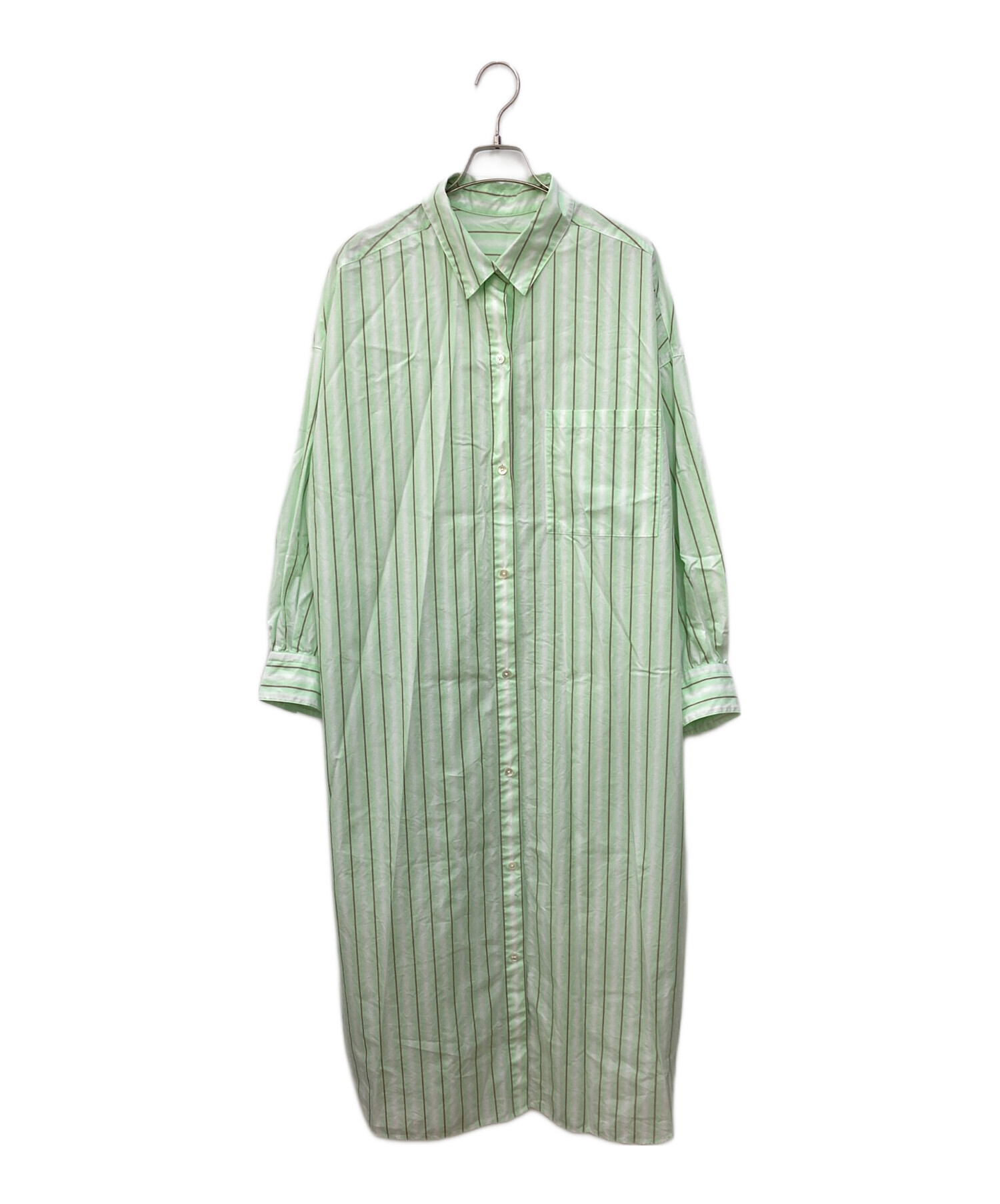 Sea ⭐︎Mal.レレレさんROBE ストライプシャツ 38サイズ 緑 Sea