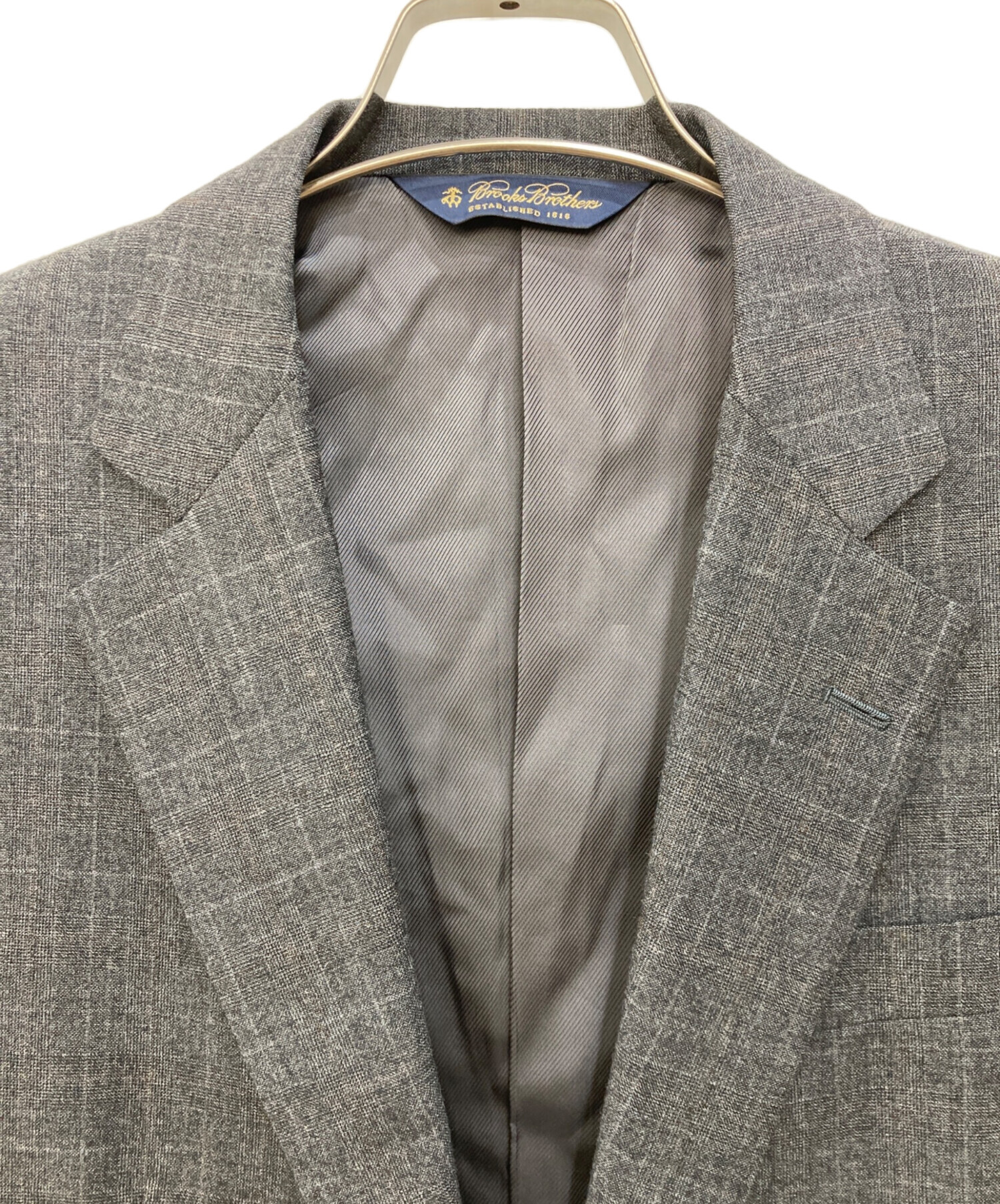 ブルックスブラザーズ　セットアップ　スーツ　グレー　チェック Brooksbrothers ブルックスブラザーズ セットアップ スーツ グレー