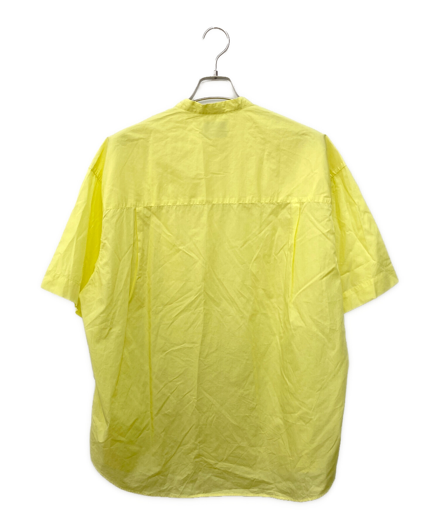 Graphpaper バンドカラーシャツ　イエロー 中古・古着通販】Graphpaper (グラフペーパー) バンドカラーシャツ