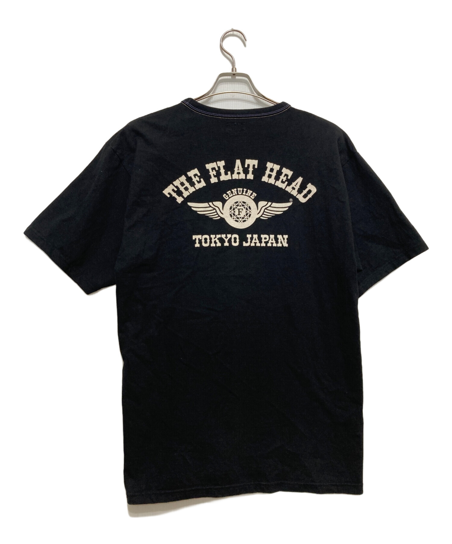 中古・古着通販】FLAT HEAD (フラット ヘッド) Tシャツ ブラック