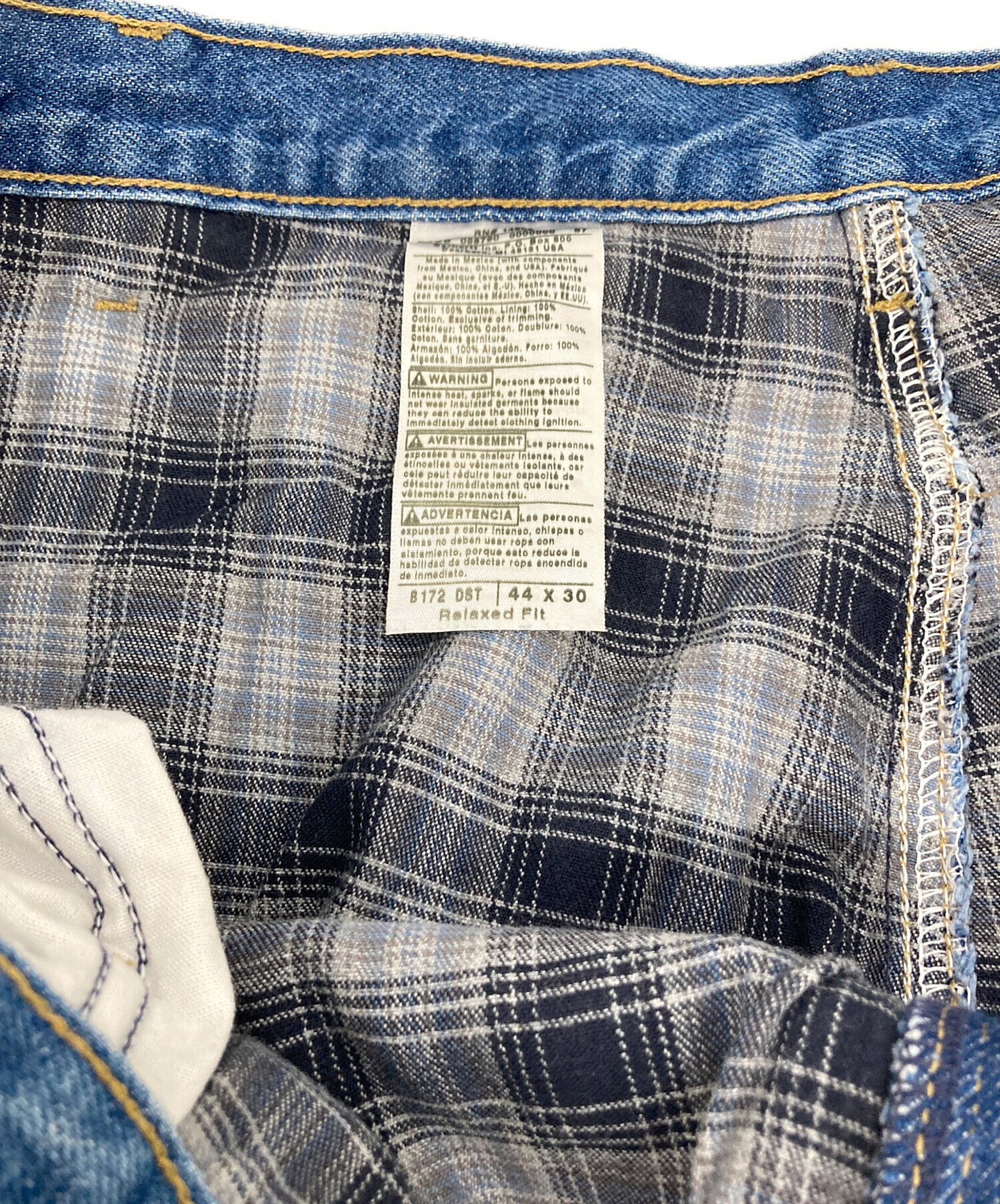 中古・古着通販】CarHartt (カーハート) 裏ネルデニムパンツ