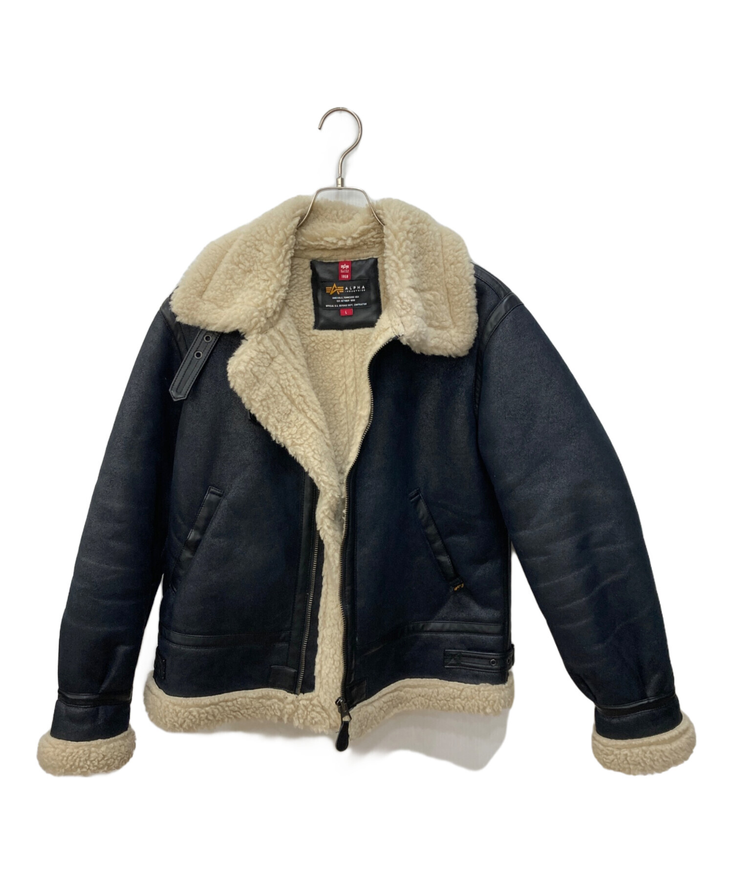 ALPHA アルファ フライトジャケット B-3 FAKEムートン新品！ L Amazon | ALPHA アルファ ムートンジャケット B-3 防寒 M L LL