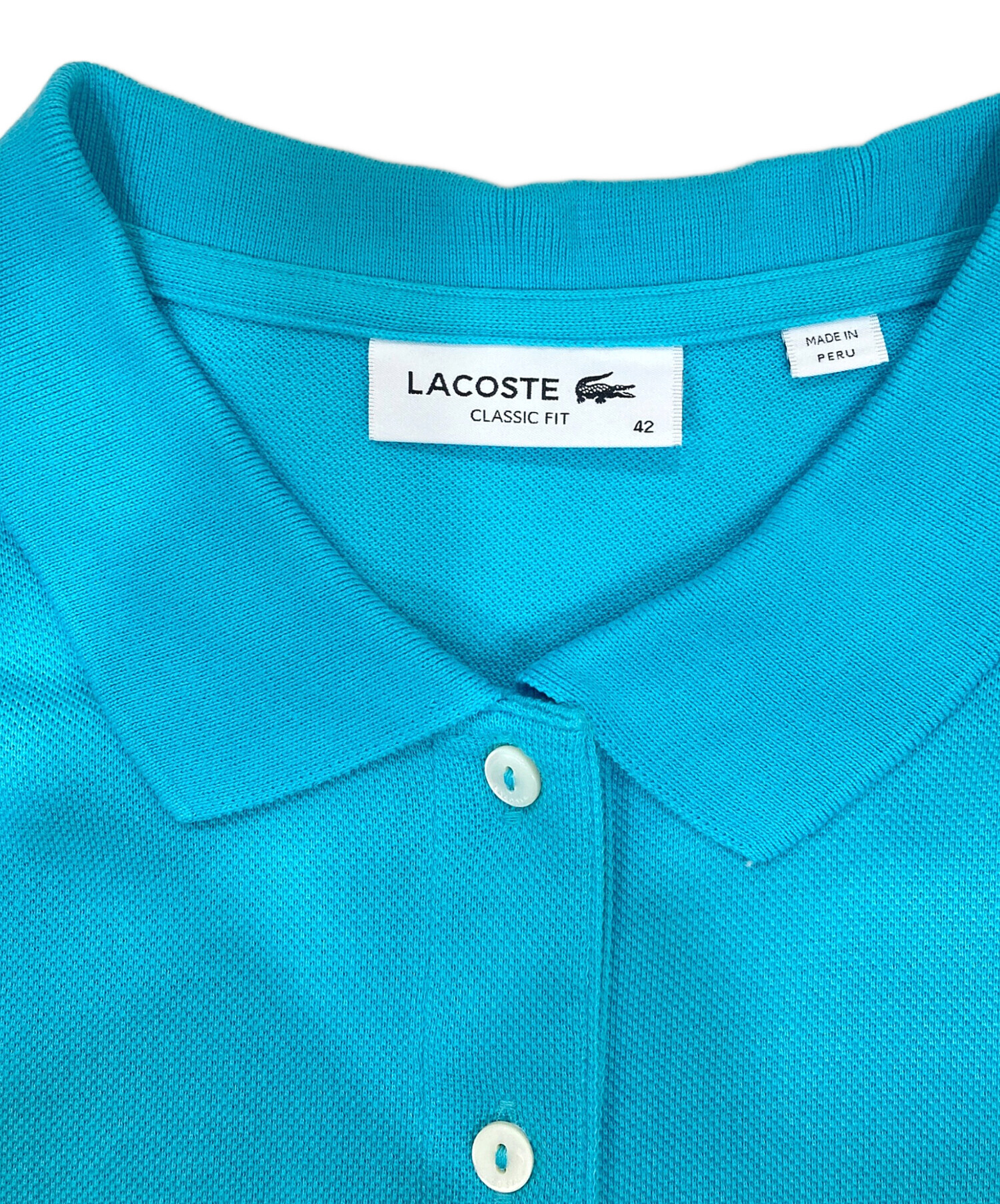 中古・古着通販】LACOSTE (ラコステ) ポロシャツ スカイブルー サイズ 