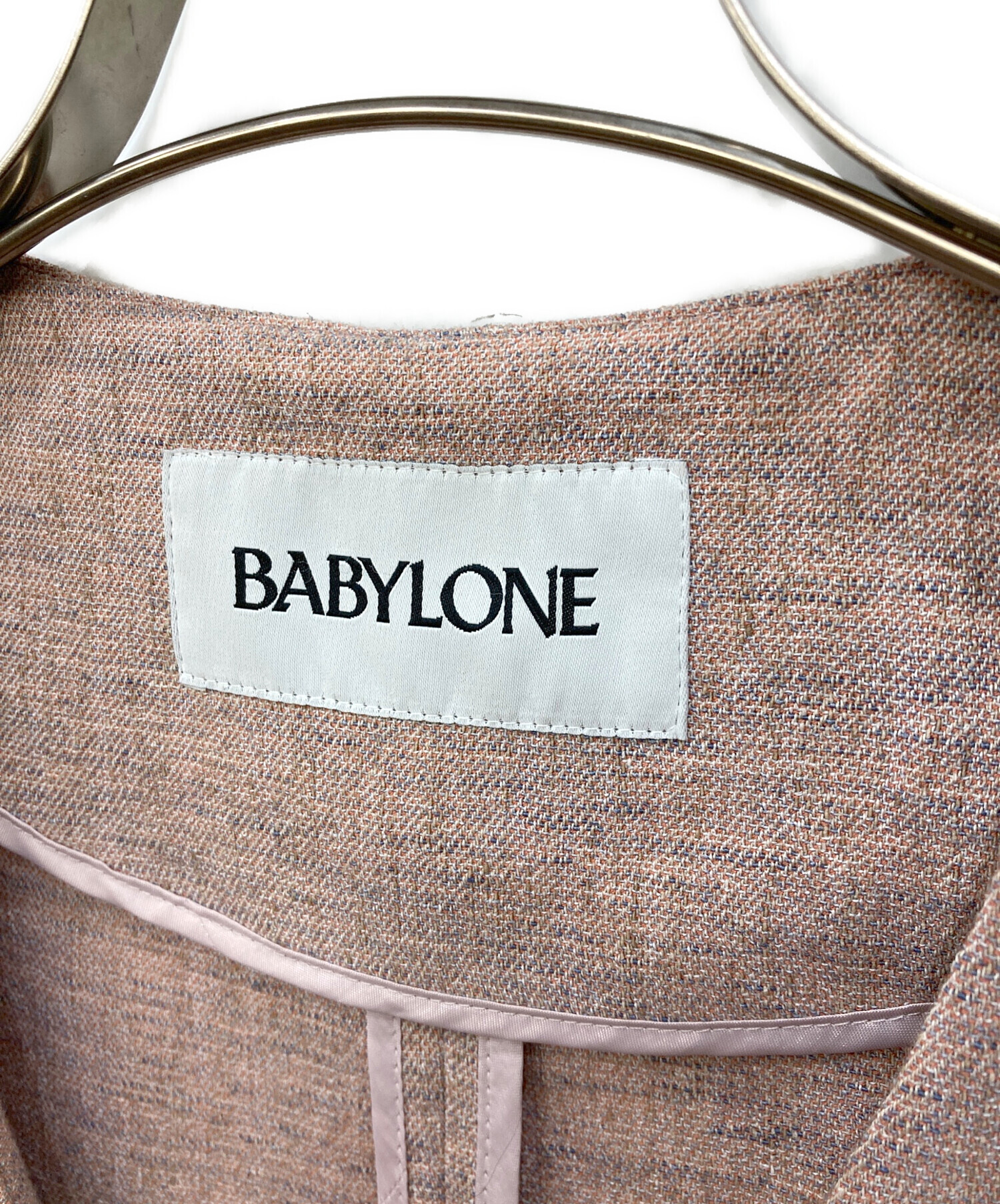 中古・古着通販】BABYLONE (バビロン) ノーカラーツイードジャケット