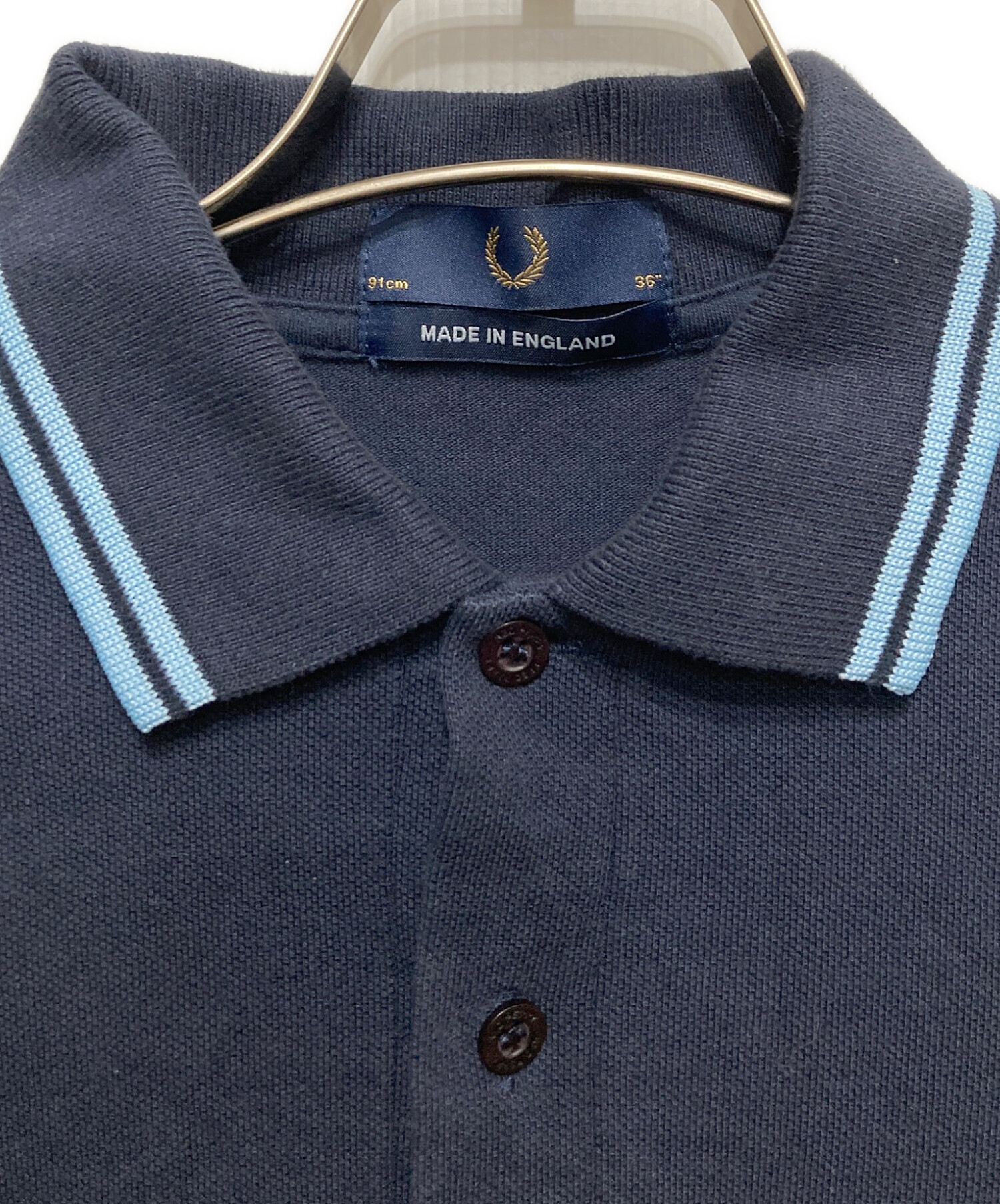 中古・古着通販】FRED PERRY (フレッドペリー) ポロシャツ ネイビー 