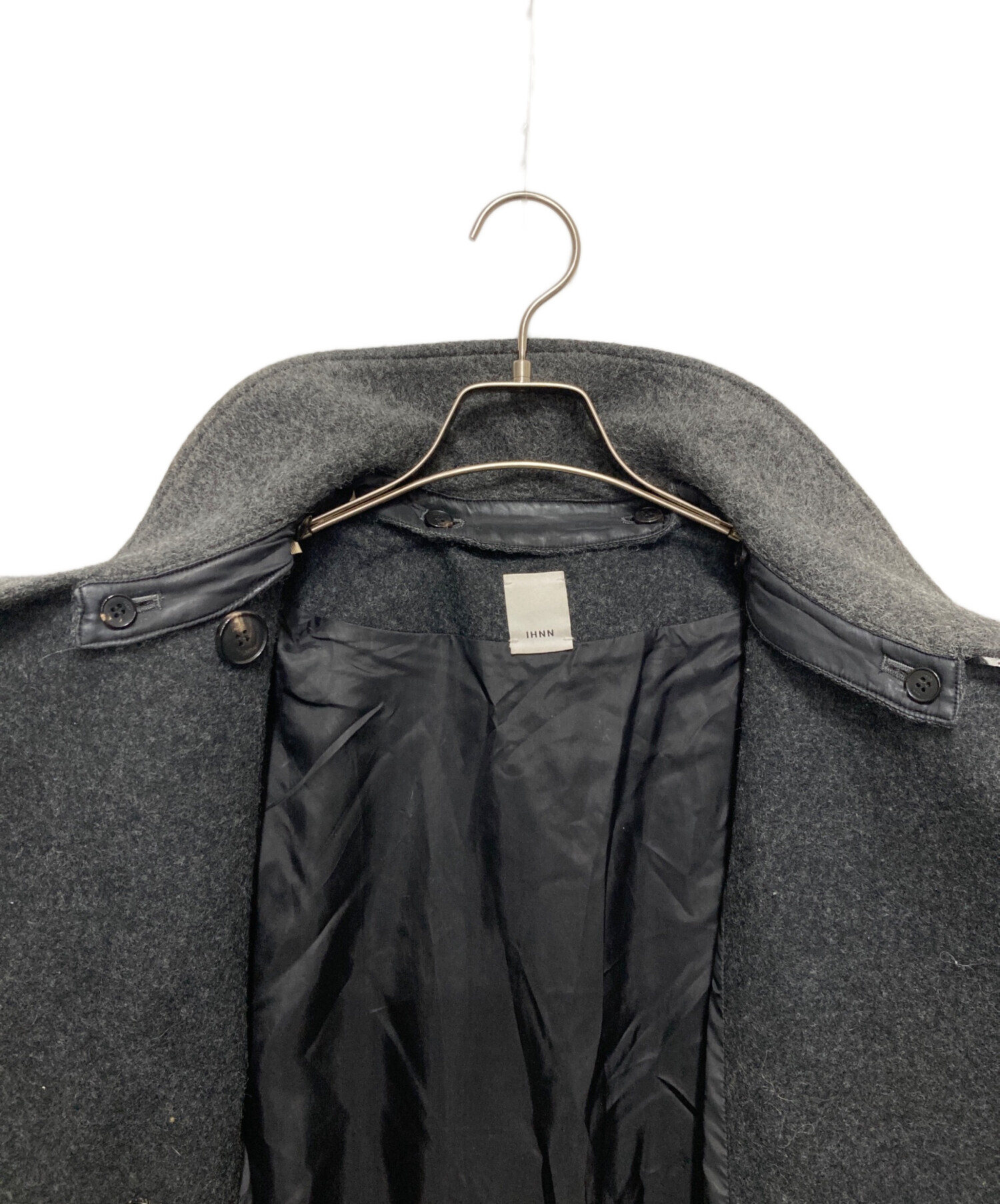 中古・古着通販】IHNN (イン) ウールコート グレー サイズ:SIZE36 