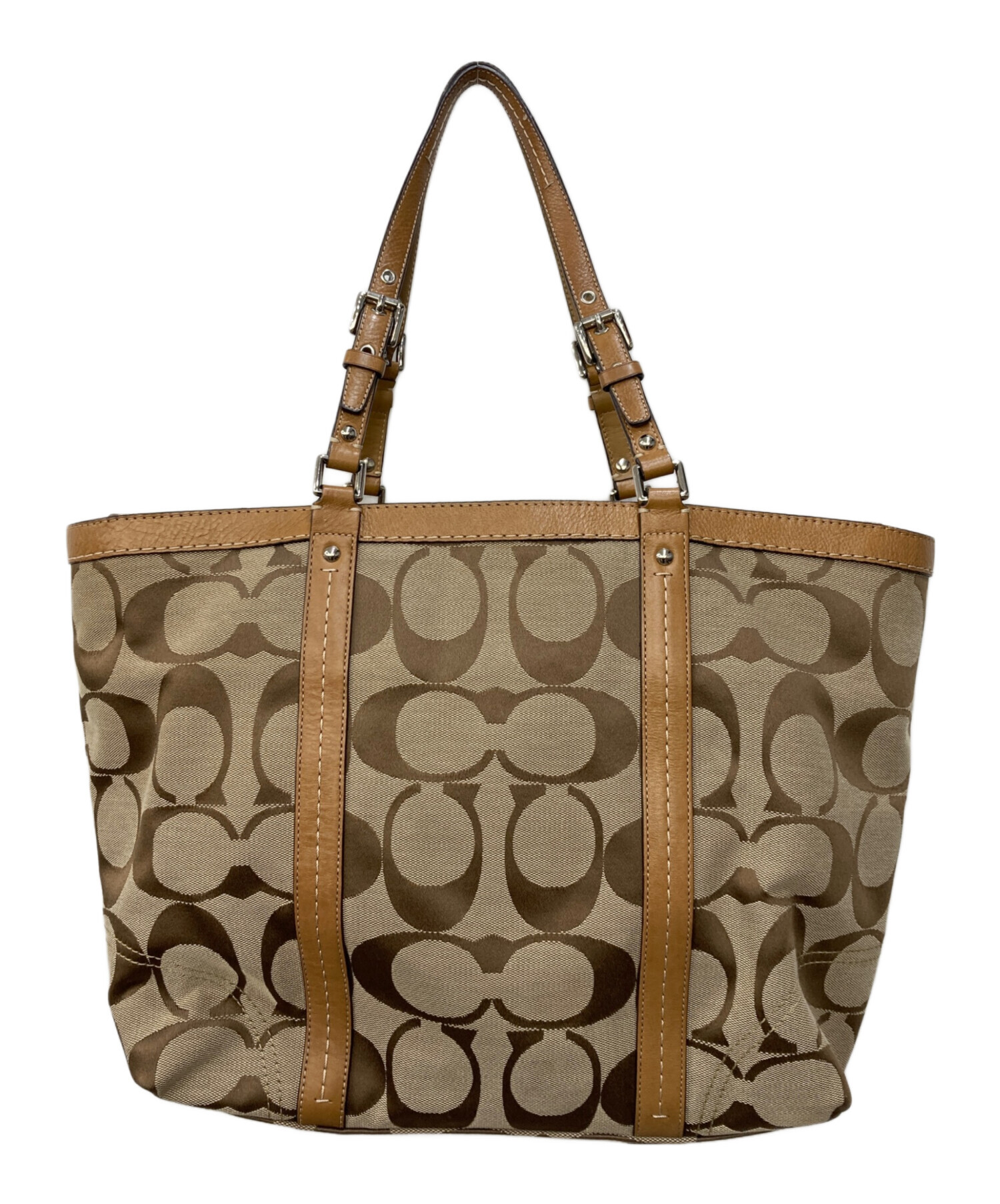 中古　COACH ベージュ トートバッグ 中古・古着通販】COACH (コーチ) トートバッグ ベージュ