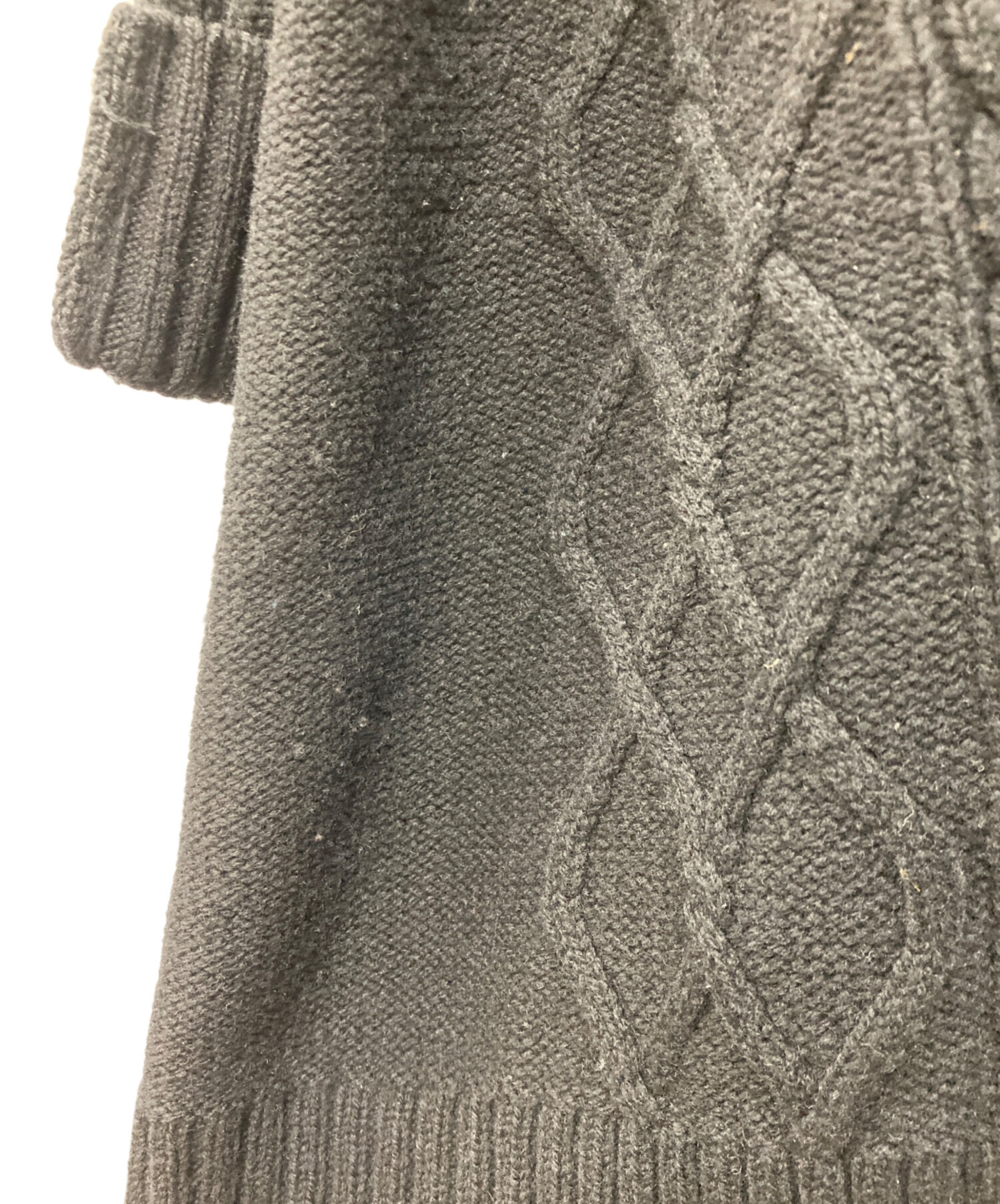 中古・古着通販】sacai (サカイ) バック切替ニットワンピース ブラック