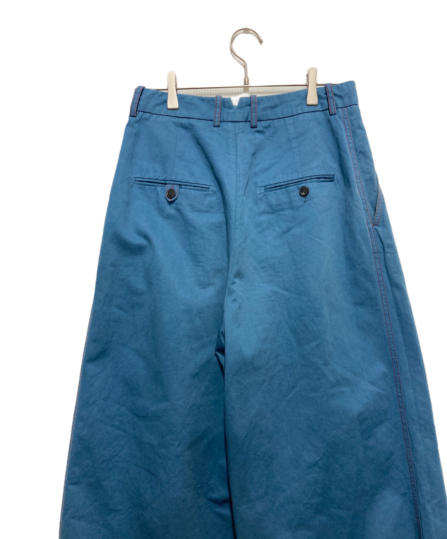 中古・古着通販】MARNI (マルニ) ワイドフレアパンツ ブルー サイズ:40 