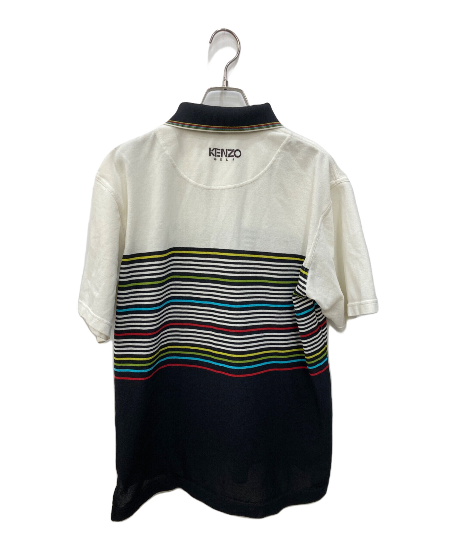 【未開封 希少】 KENZO Golf ゼブラ柄 ドット柄 ポロシャツ XL相当 未開封 希少】 KENZO Golf ゼブラ柄 ドット柄 ポロシャツ XL相当