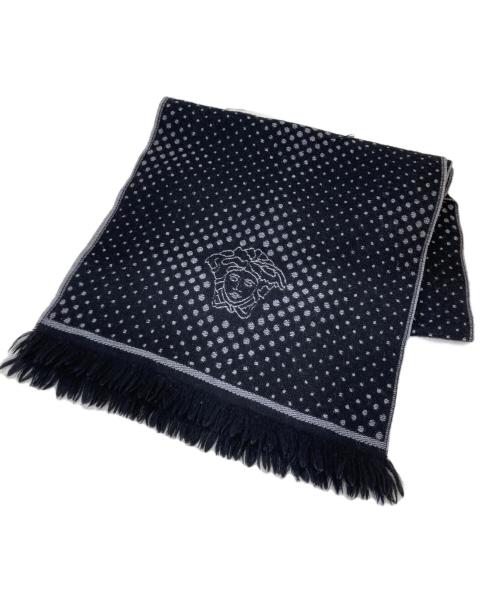中古・古着通販】VERSACE (ヴェルサーチェ) ウールマフラー ブラック