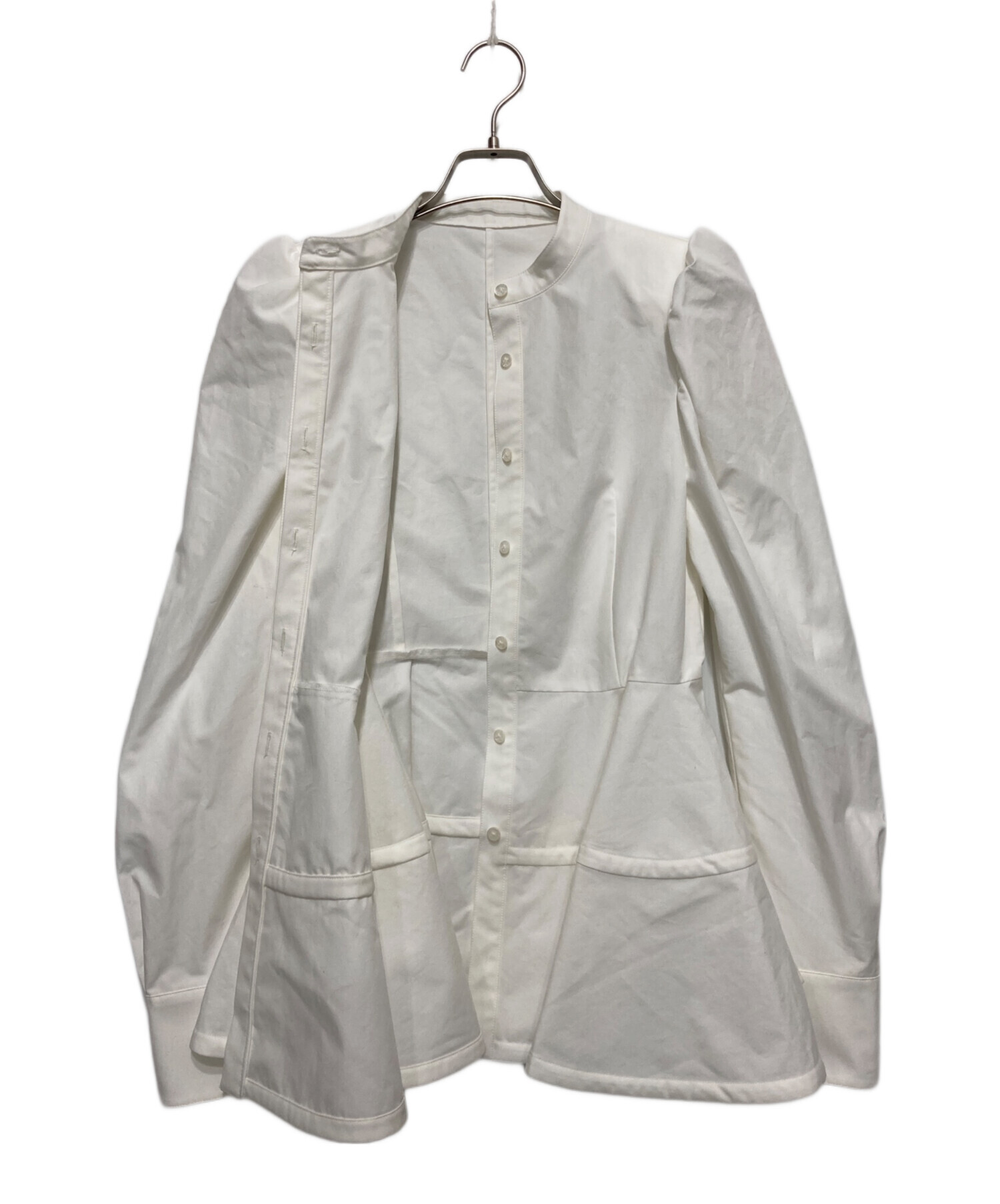 中古・古着通販】cygne (シーニュ) ペプラムブラウス ホワイト サイズ 