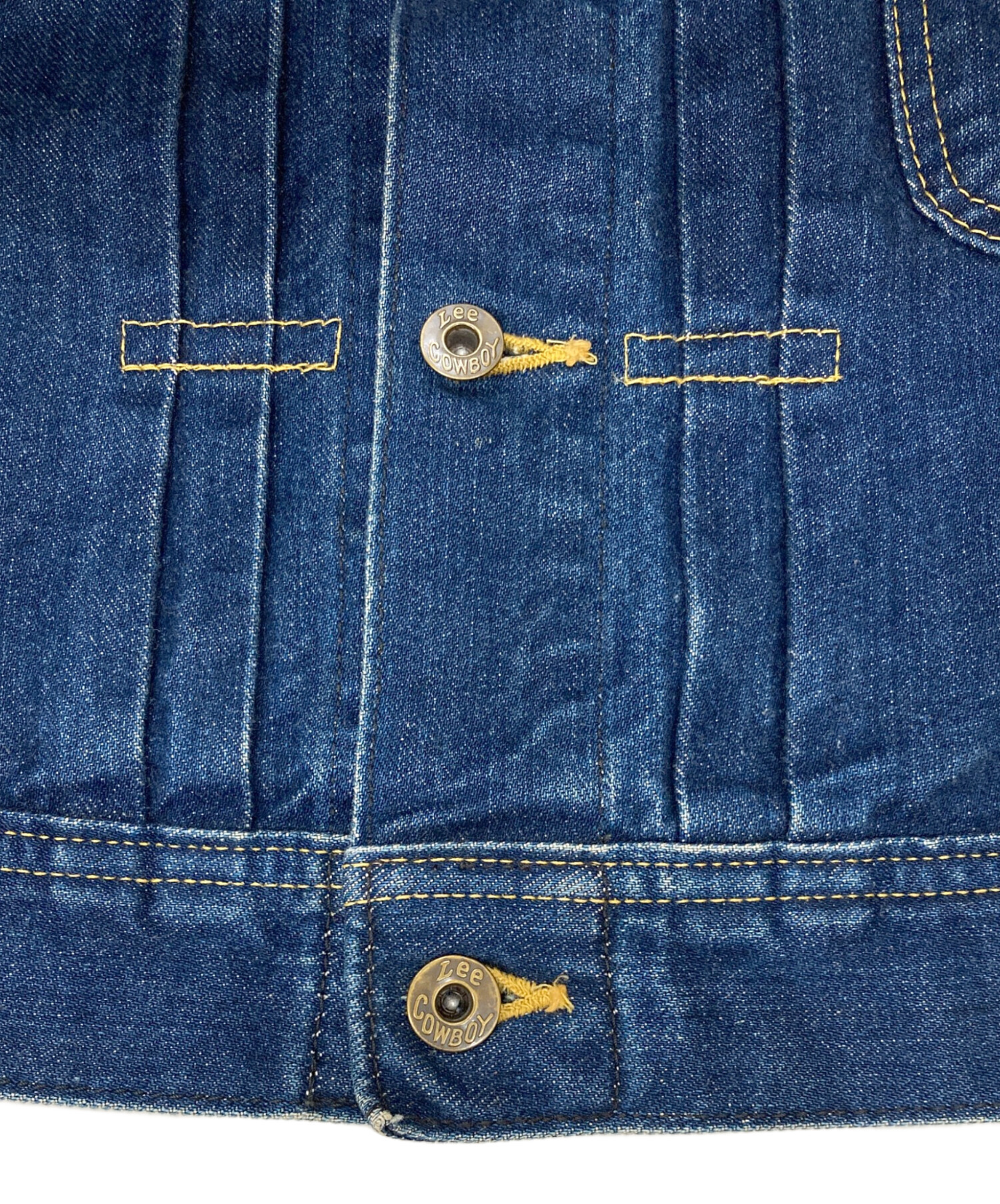最終売り切り Lee リー 0401 カウボーイ デニム ジージャン LARGE 中古・古着通販】LEE (リー) 0401カウボーイデニムジャケット