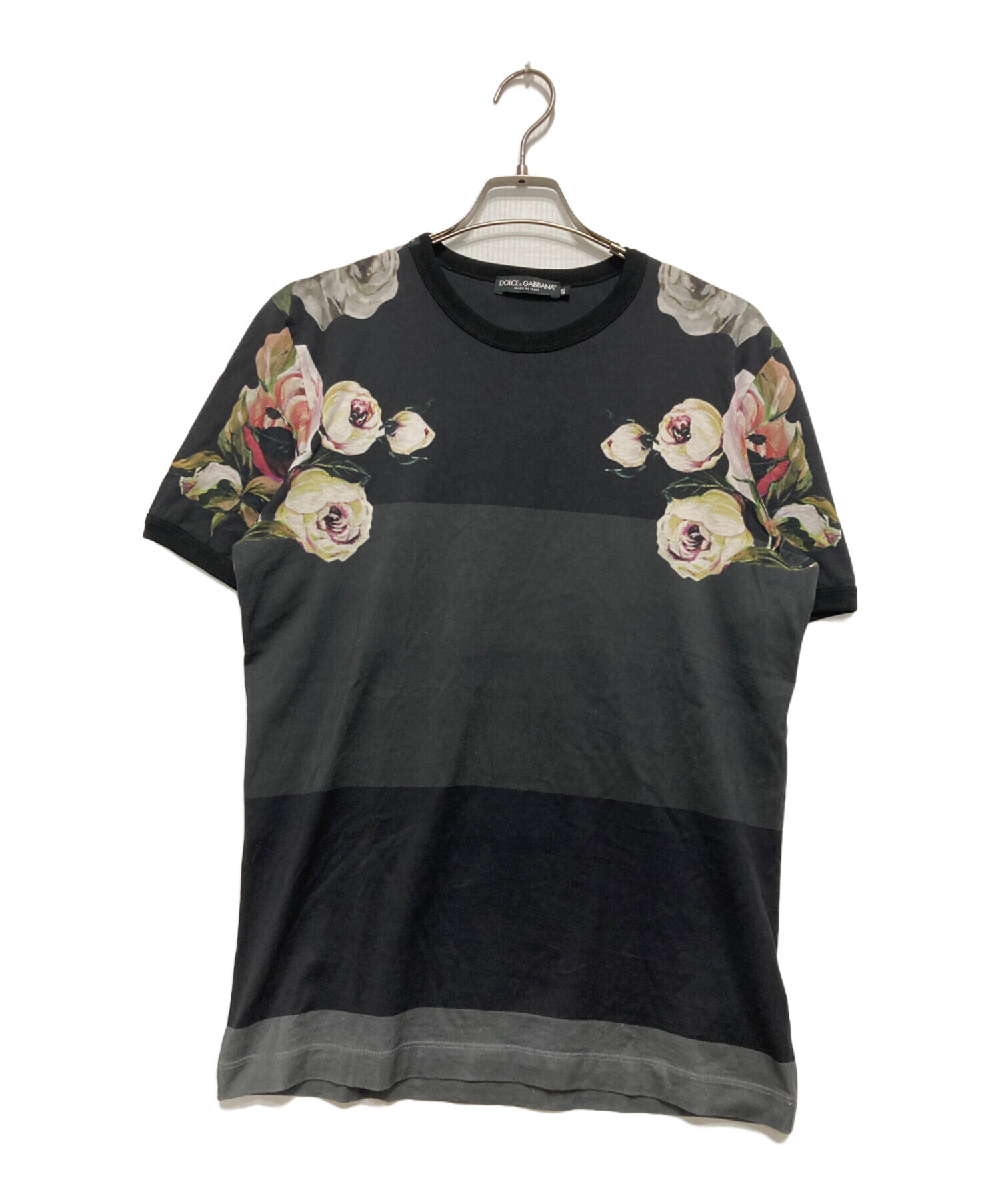 美品Dolce & Gabbana フラワープリント Tシャツ 36 DOLCE &GABBANA 花柄プリント Tシャツ ビジュ サイズ36 DOLCE&amp
