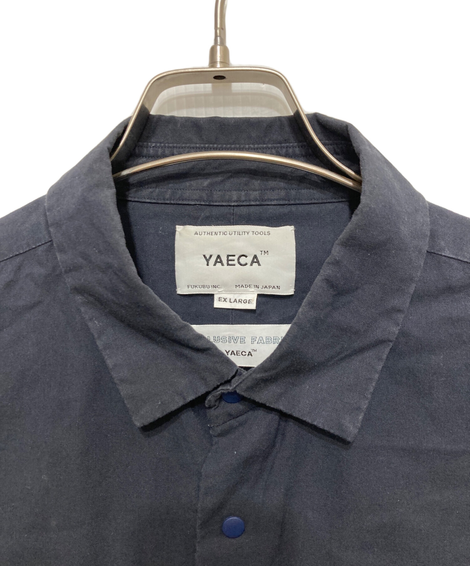 中古・古着通販】YAECA (ヤエカ) スナップボタンシャツ ネイビー