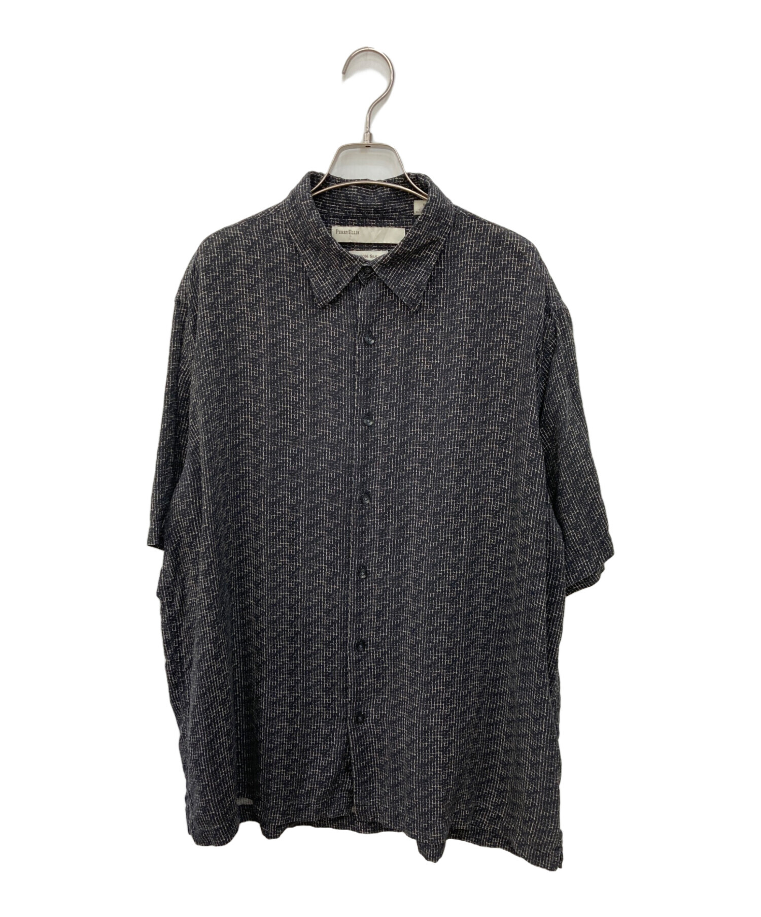 中古・古着通販】PERRY ELLIS (ペリーエリス) シルクシャツ ブラック