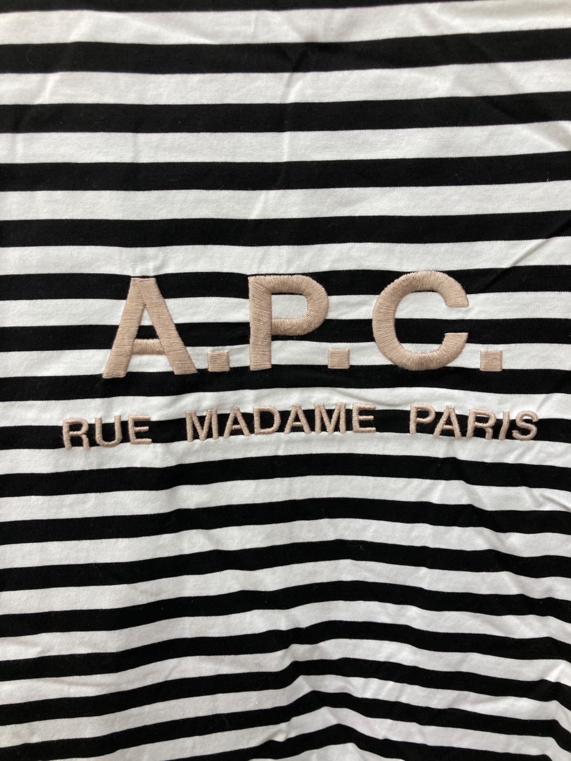 中古・古着通販】A.P.C. (アーペーセー) ボーダーTシャツ ホワイト 