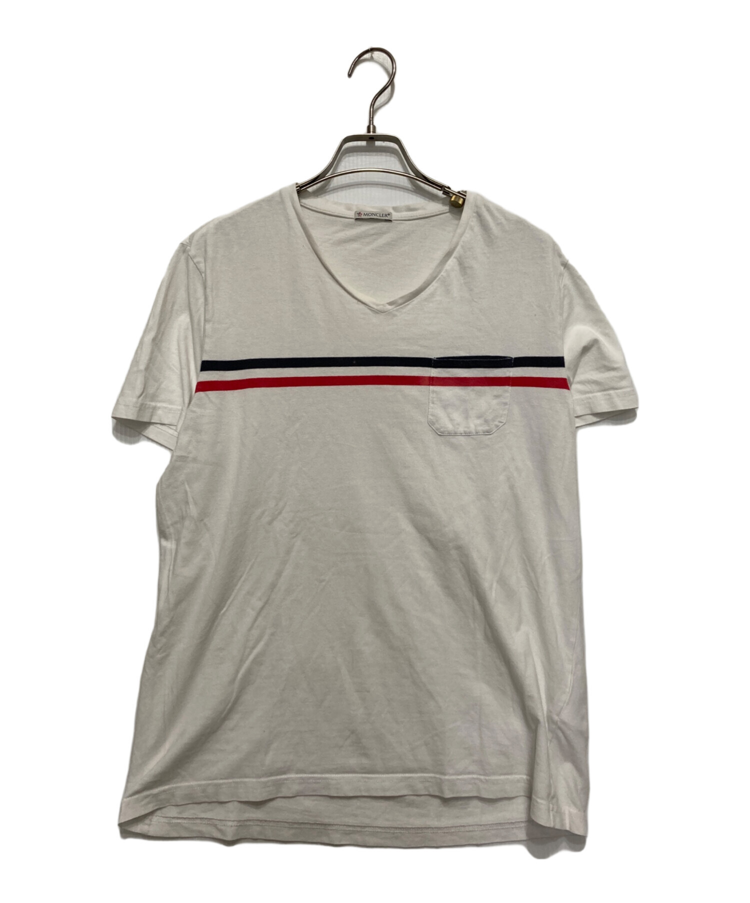 中古・古着通販】MONCLER (モンクレール) ポケットTシャツ ホワイト 