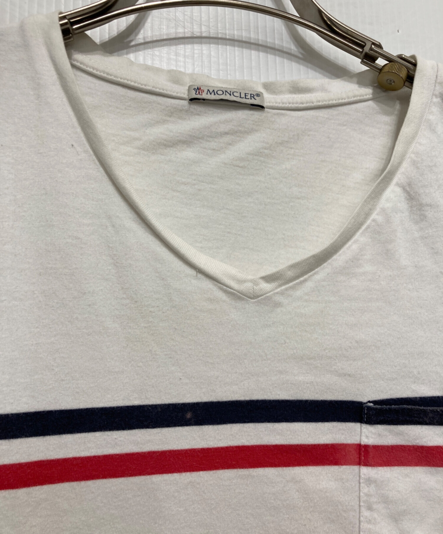 中古・古着通販】MONCLER (モンクレール) ポケットTシャツ ホワイト 