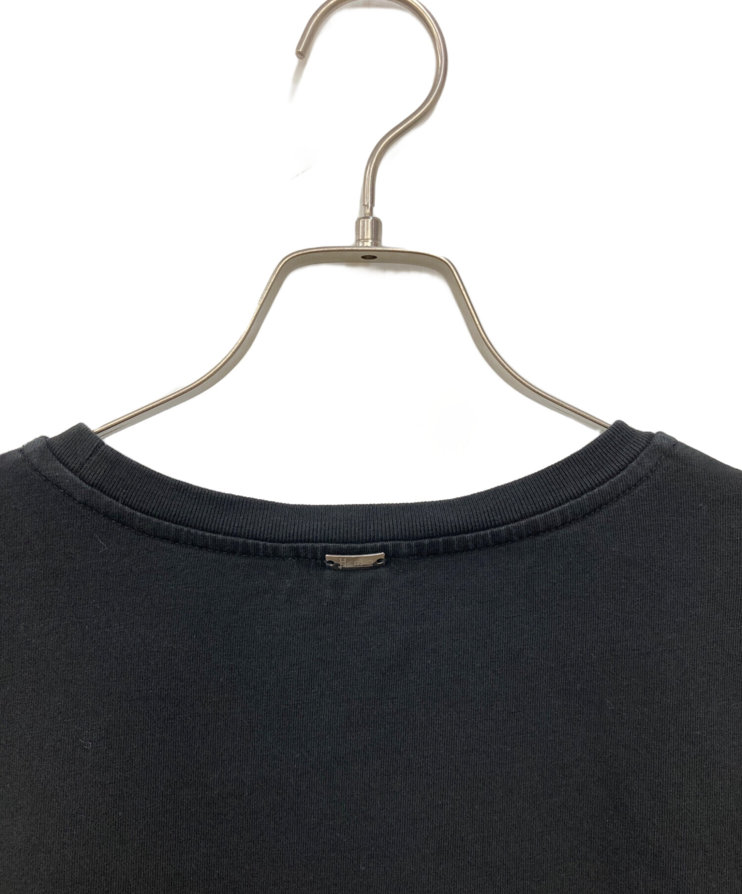中古・古着通販】HERNO (ヘルノ) クルーネックロゴTシャツ ブラック 