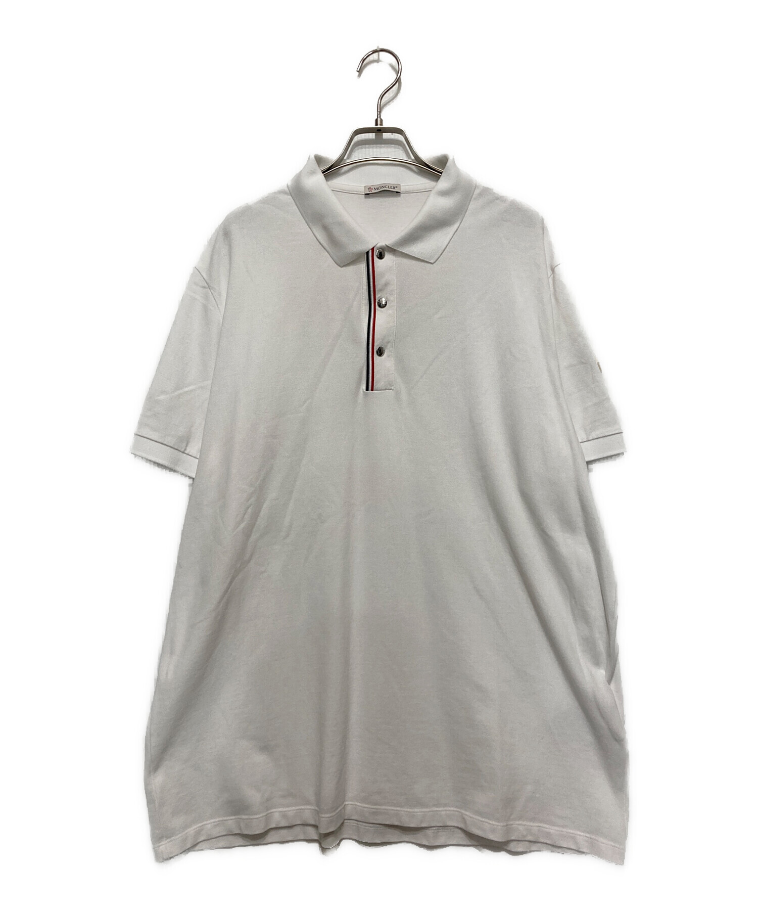 中古・古着通販】MONCLER (モンクレール) ポロシャツ ホワイト サイズ